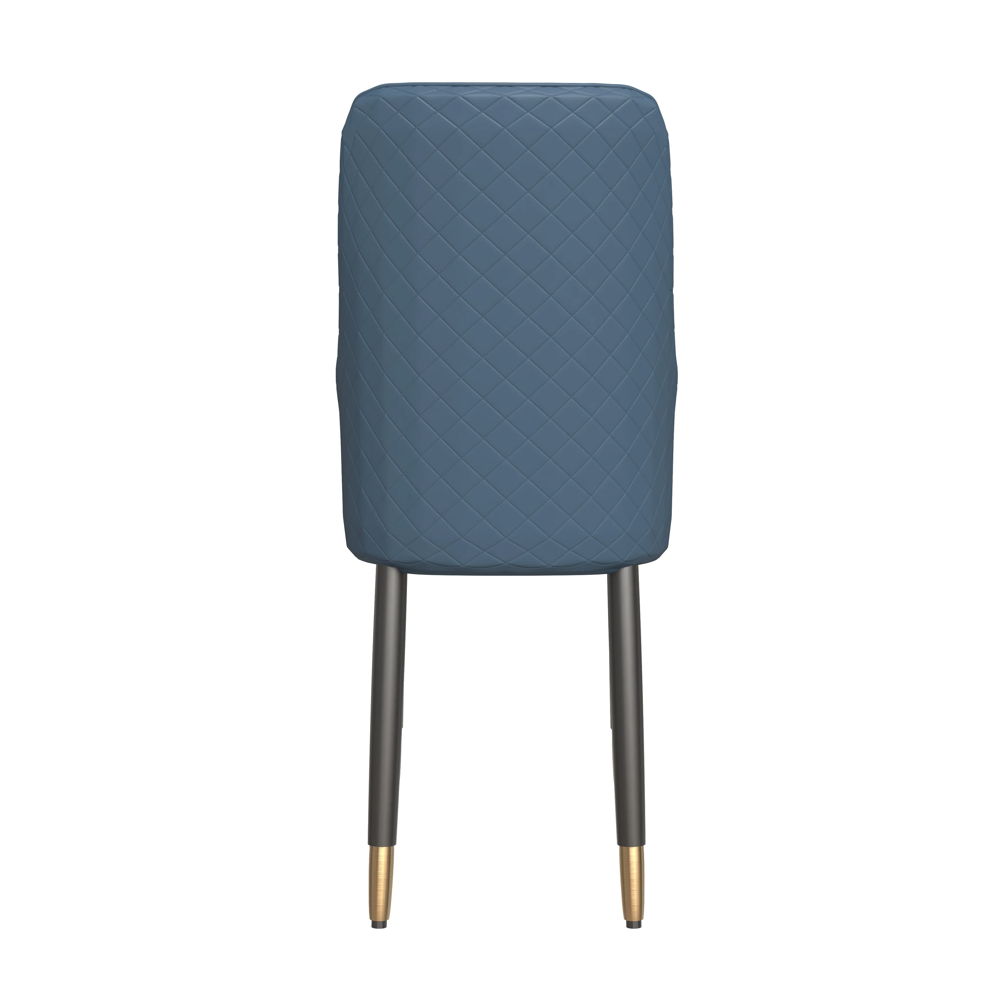Allure Collection Modern Dining Chair In Yale Blue Fabric - Set of 2