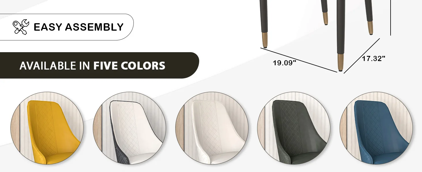 Allure Collection Modern Dining Chair In Yale Blue Fabric - Set of 4