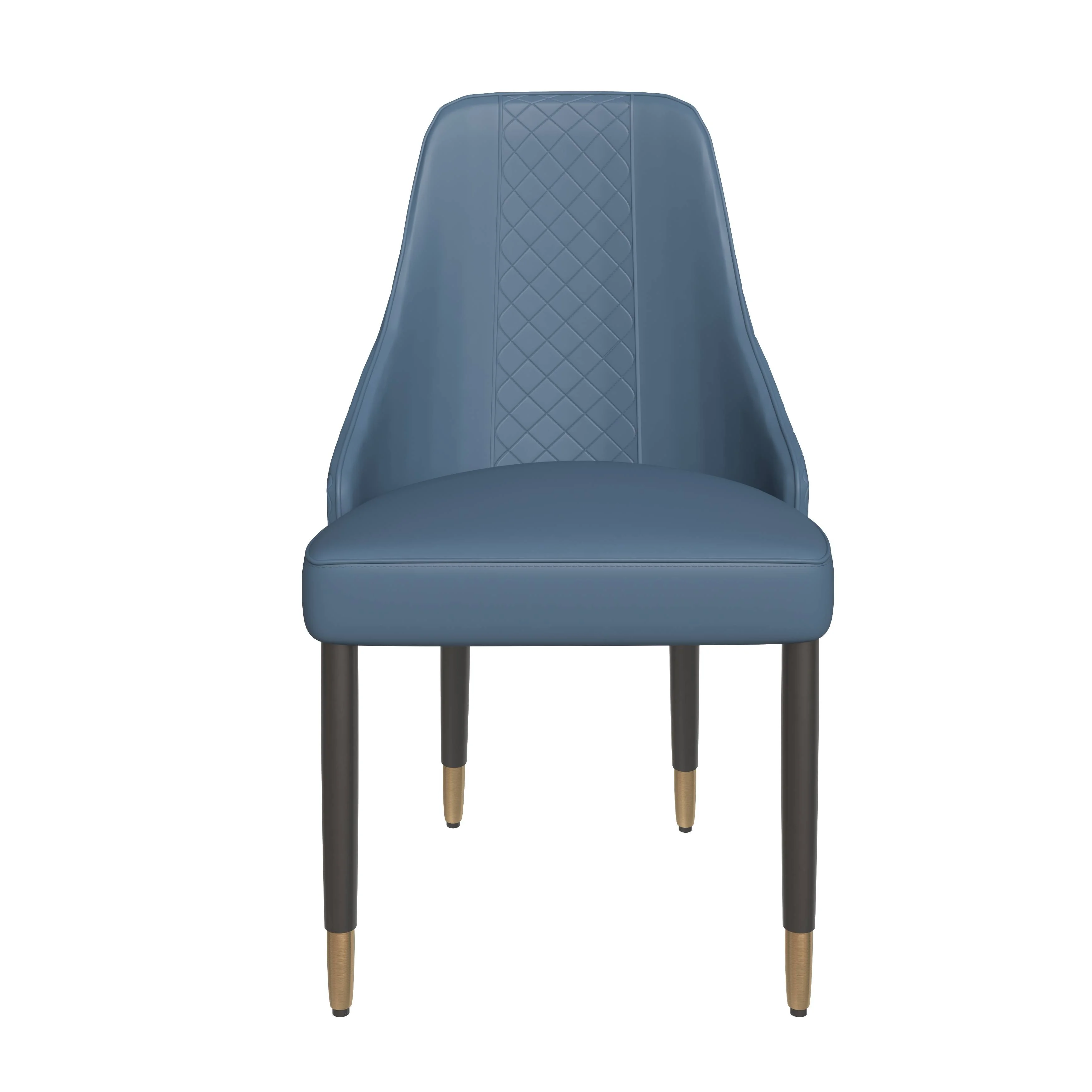 Allure Collection Modern Dining Chair In Yale Blue Fabric - Set of 4