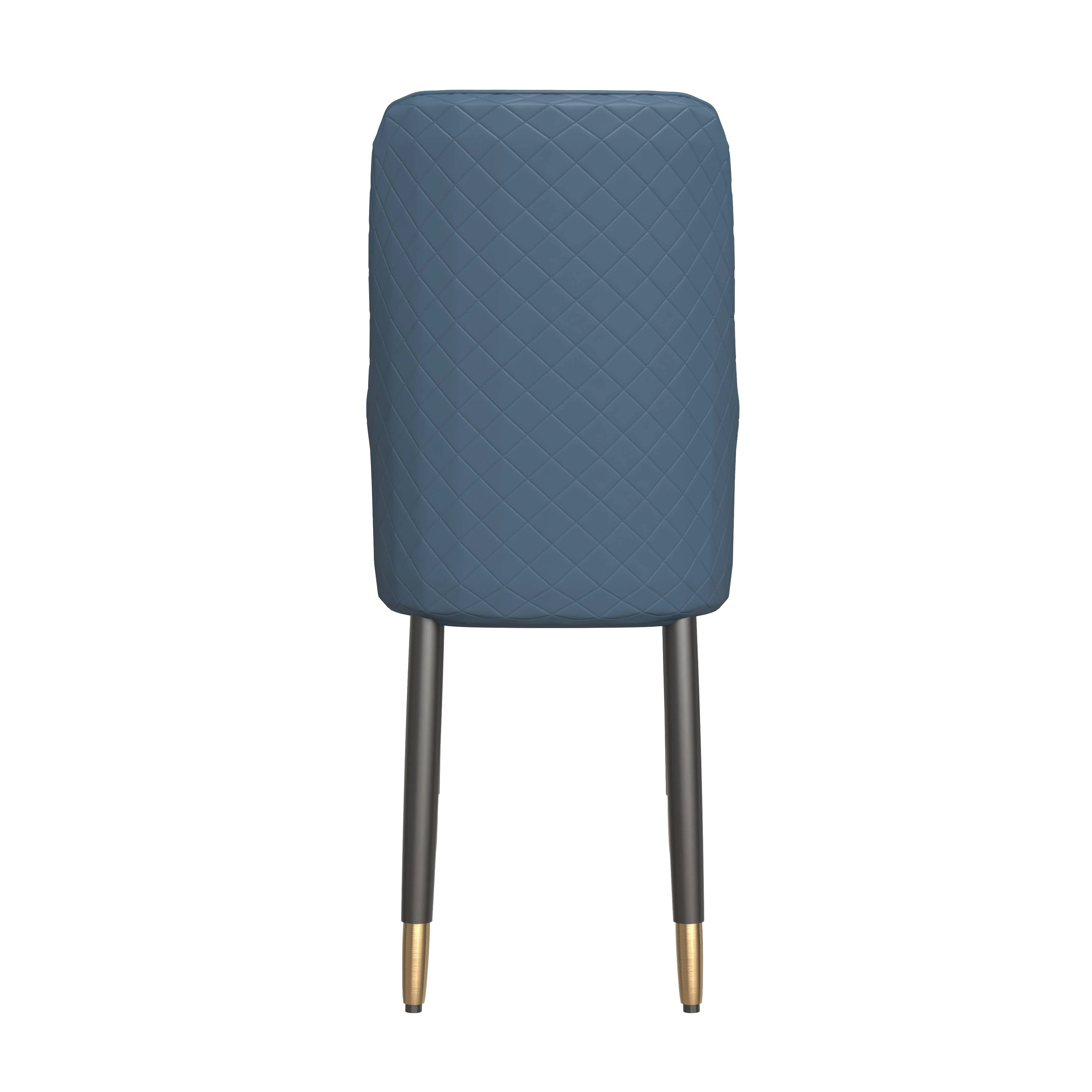 Allure Collection Modern Dining Chair In Yale Blue Fabric - Set of 4