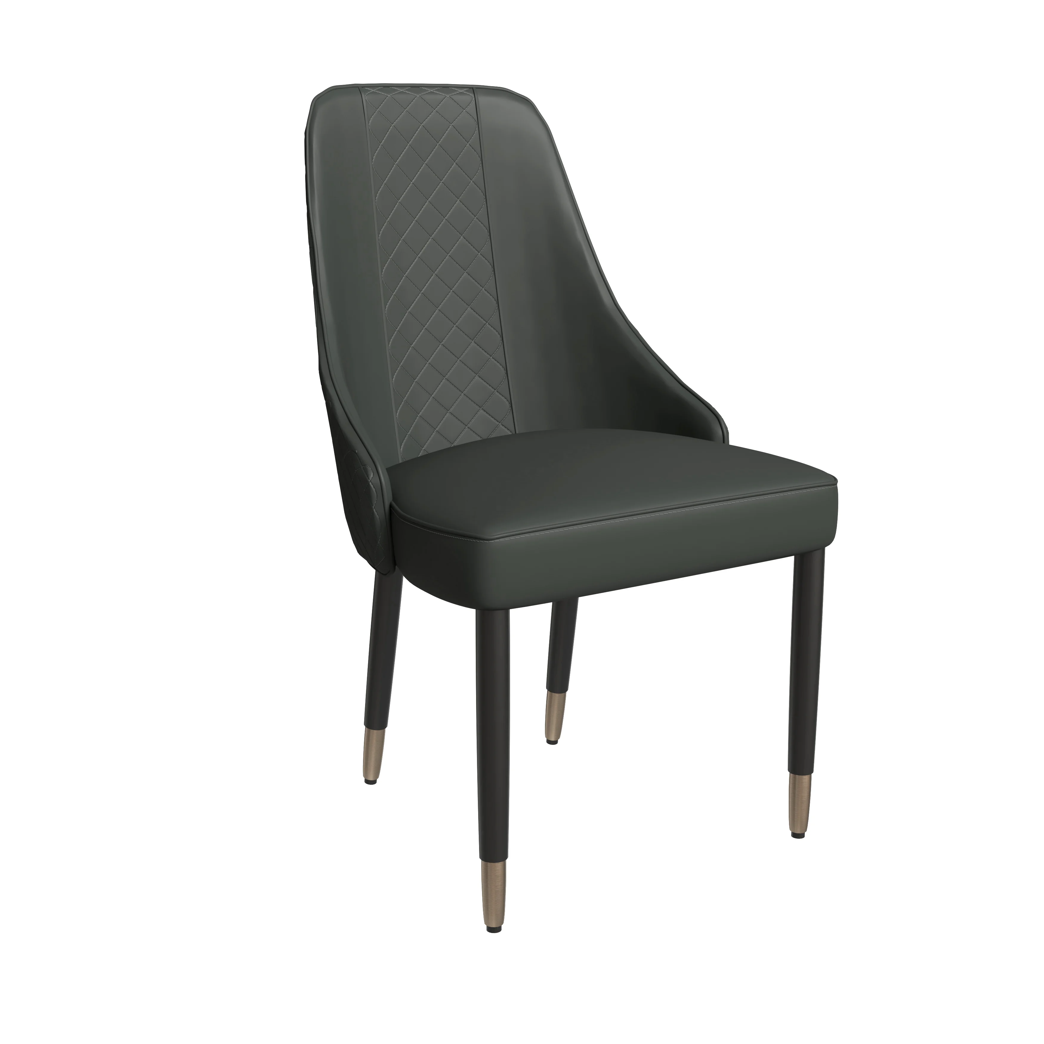 Allure Collection Modern Dining Chair In Olive Green Fabric