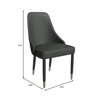 Allure Collection Modern Dining Chair In Olive Green Fabric