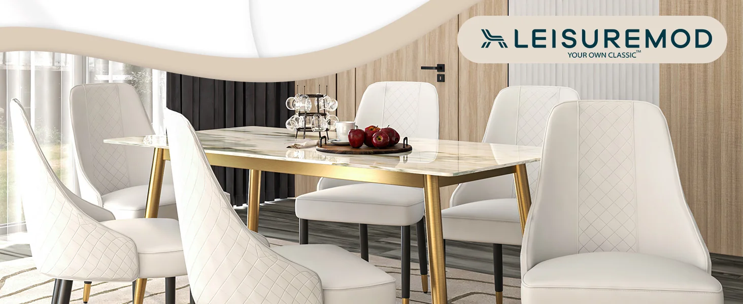 Allure Collection Modern Dining Chair In White