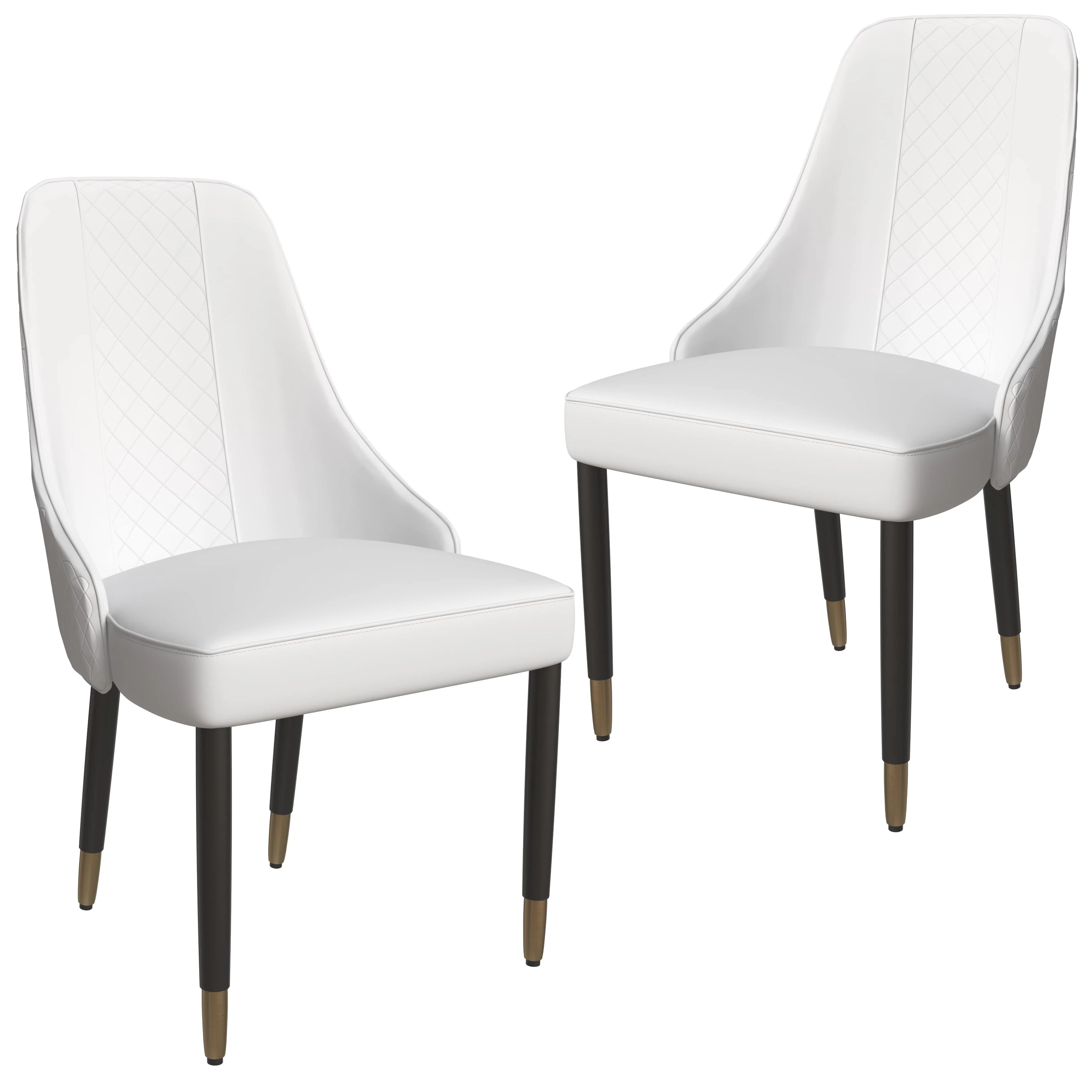 Allure Collection Modern Dining Chair In White - Set of 2