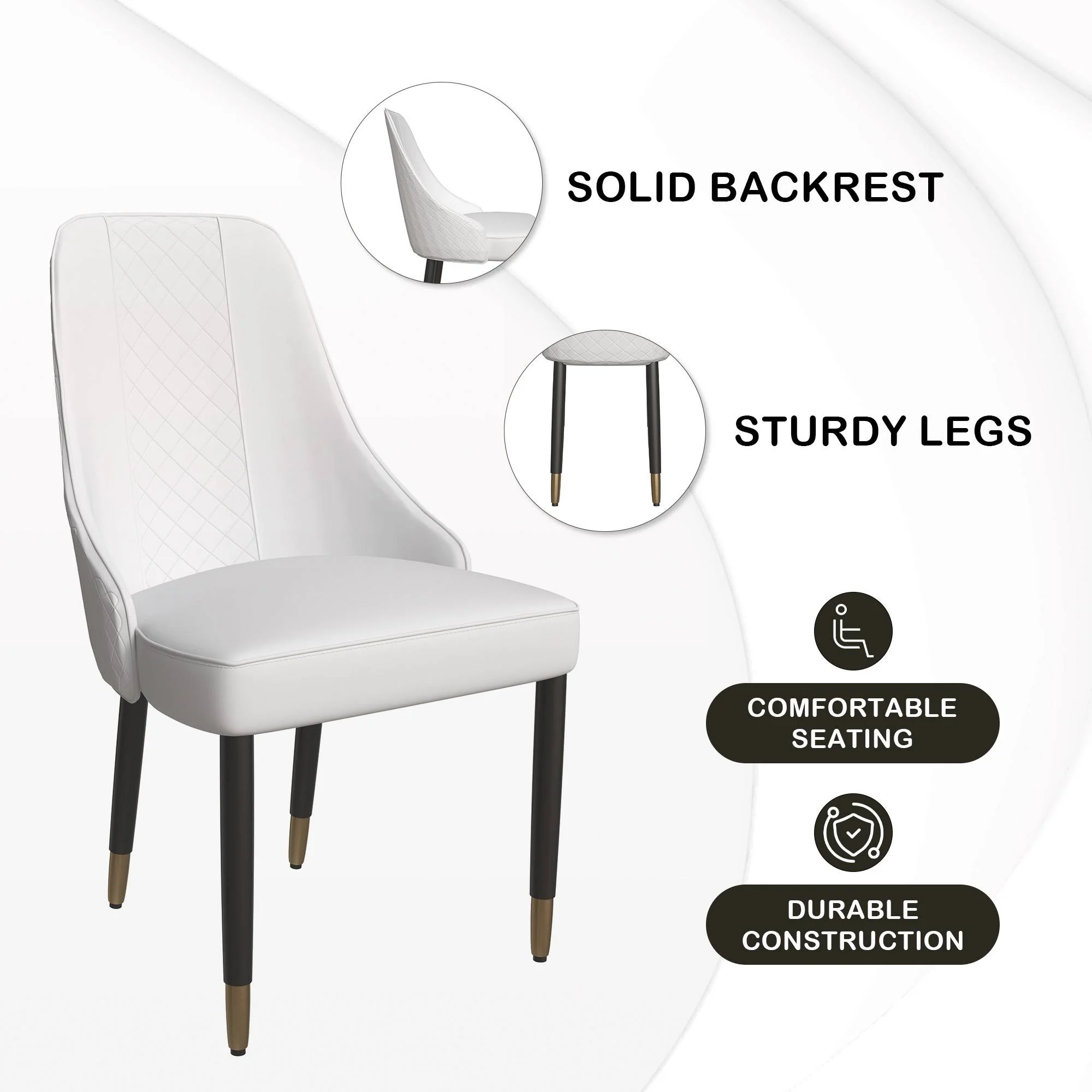 Allure Collection Modern Dining Chair In White - Set of 4