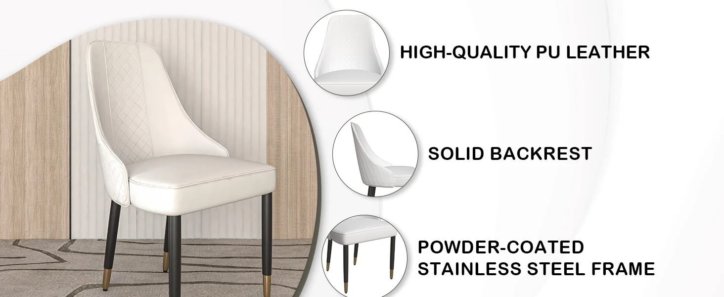 Allure Collection Modern Dining Chair In White - Set of 4