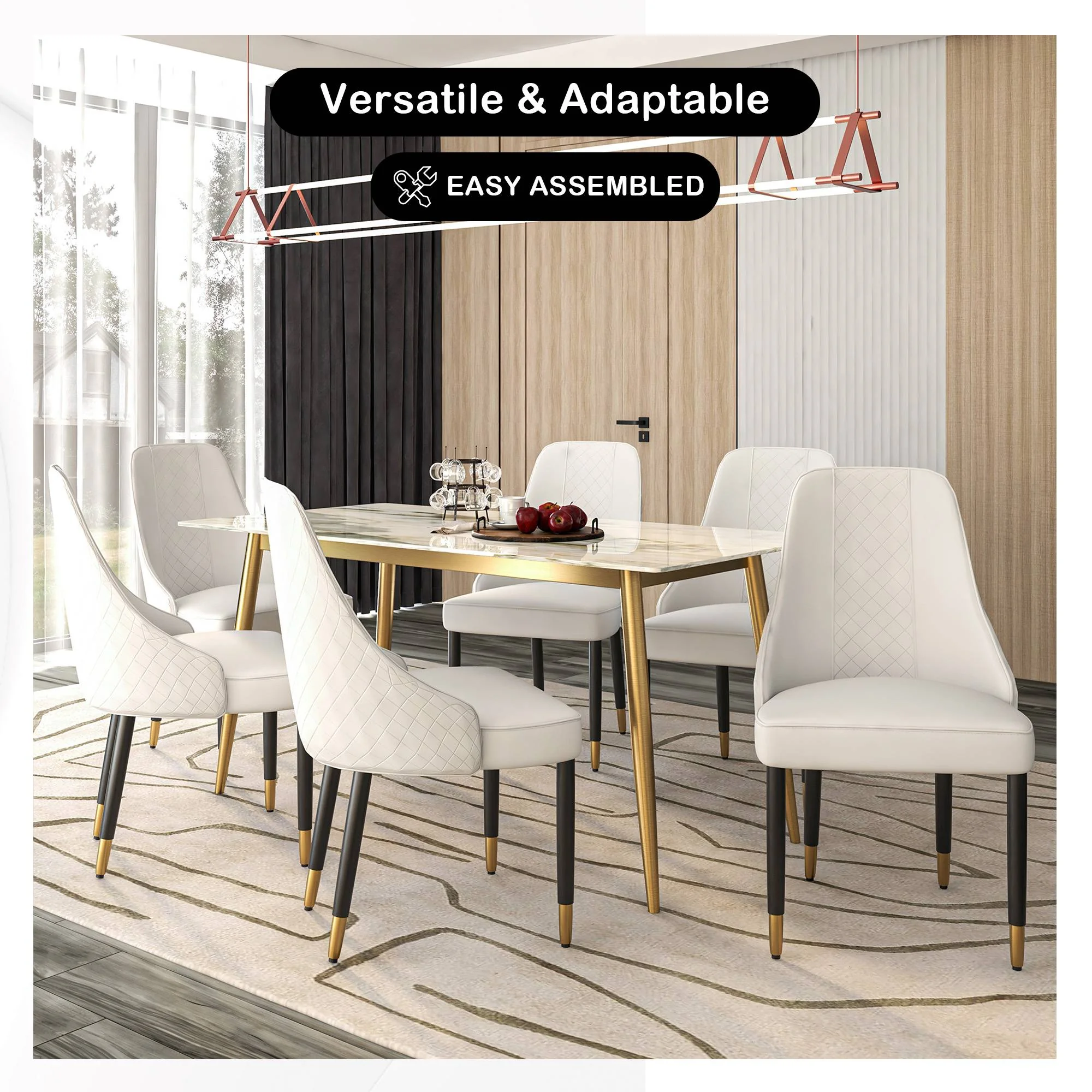 Allure Collection Modern Dining Chair In White - Set of 4