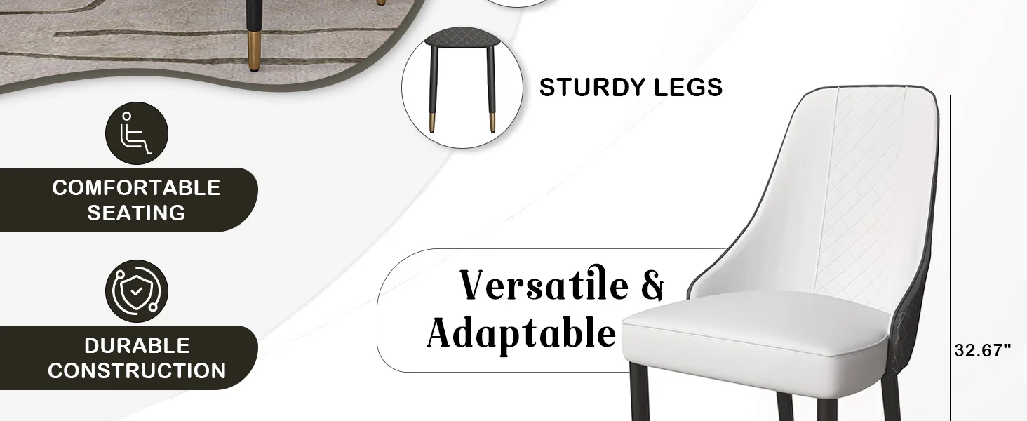 Allure Collection Modern Dining Chair In Black Fabric