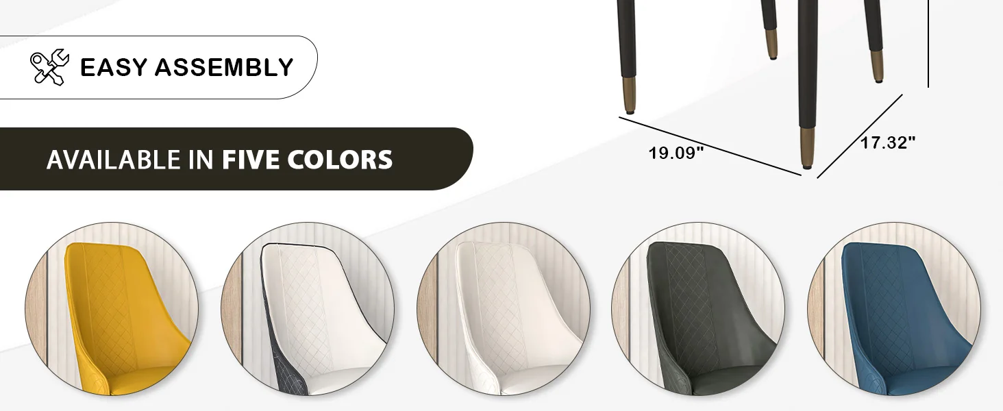 Allure Collection Modern Dining Chair In Black Fabric - Set of 4