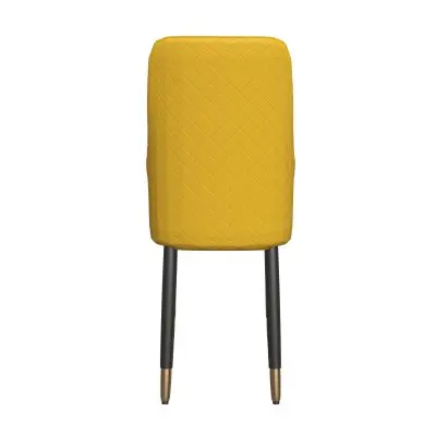 Allure Collection Modern Dining Chair In Mustard Yellow