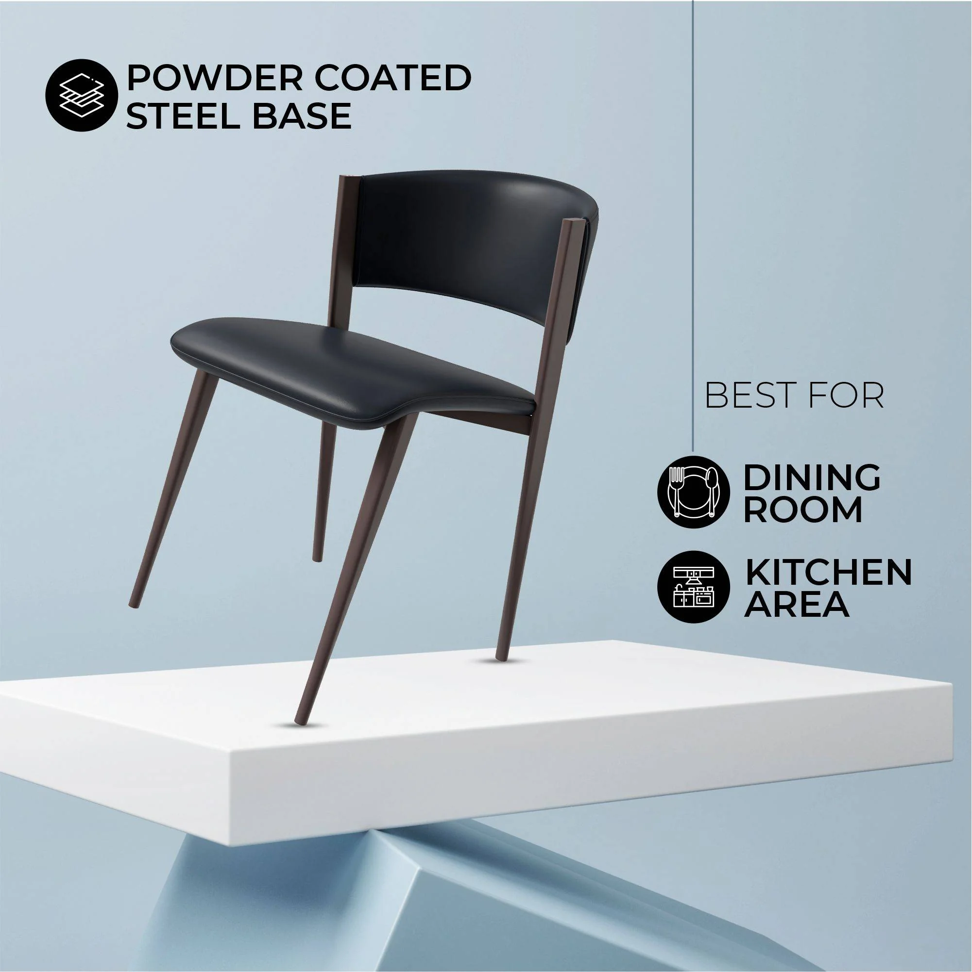 Aspen Collection Modern Dining Chair Set of 2 in Blue