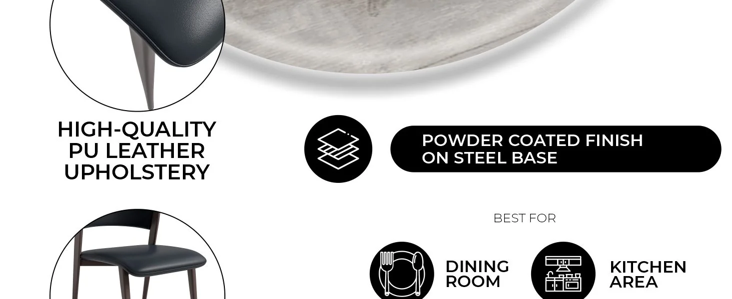 Aspen Collection Modern Dining Chair Set of 4 in Blue