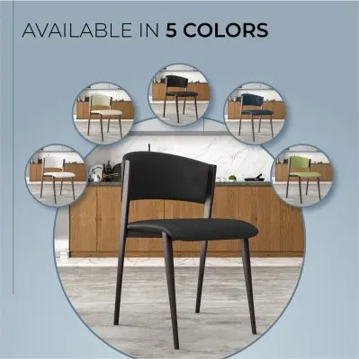 Aspen Collection Modern Dining Chair Set of 4 in Blue