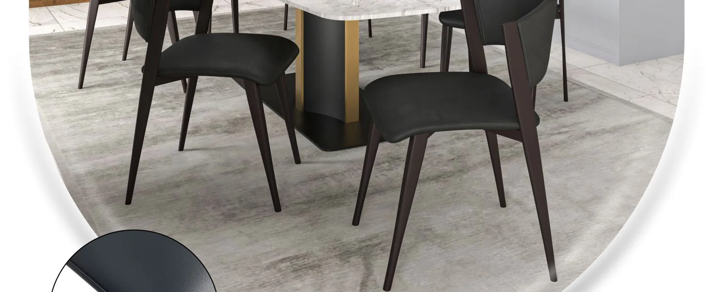 Aspen Collection Modern Dining Chair in Black