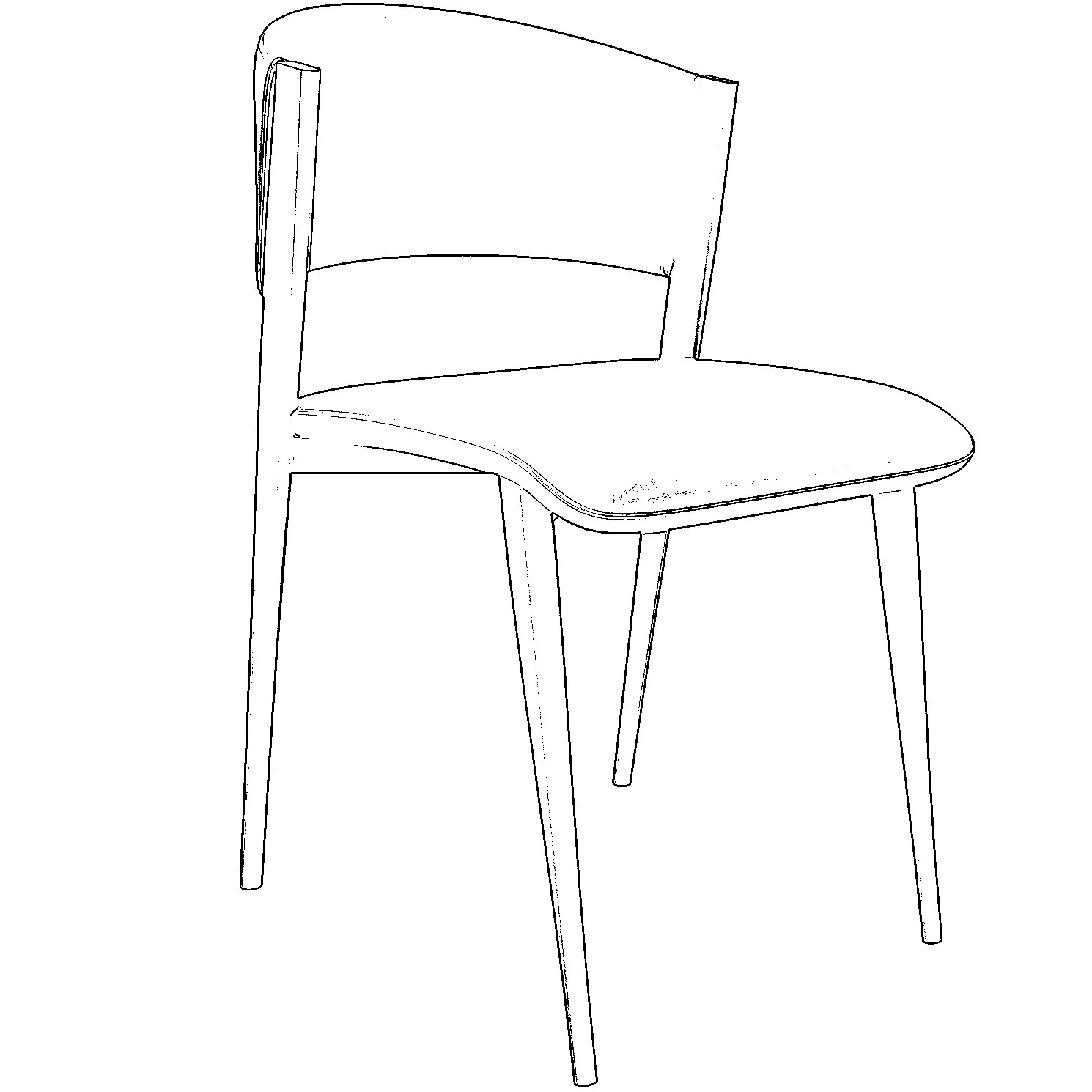 Aspen Collection Modern Dining Chair in Blue