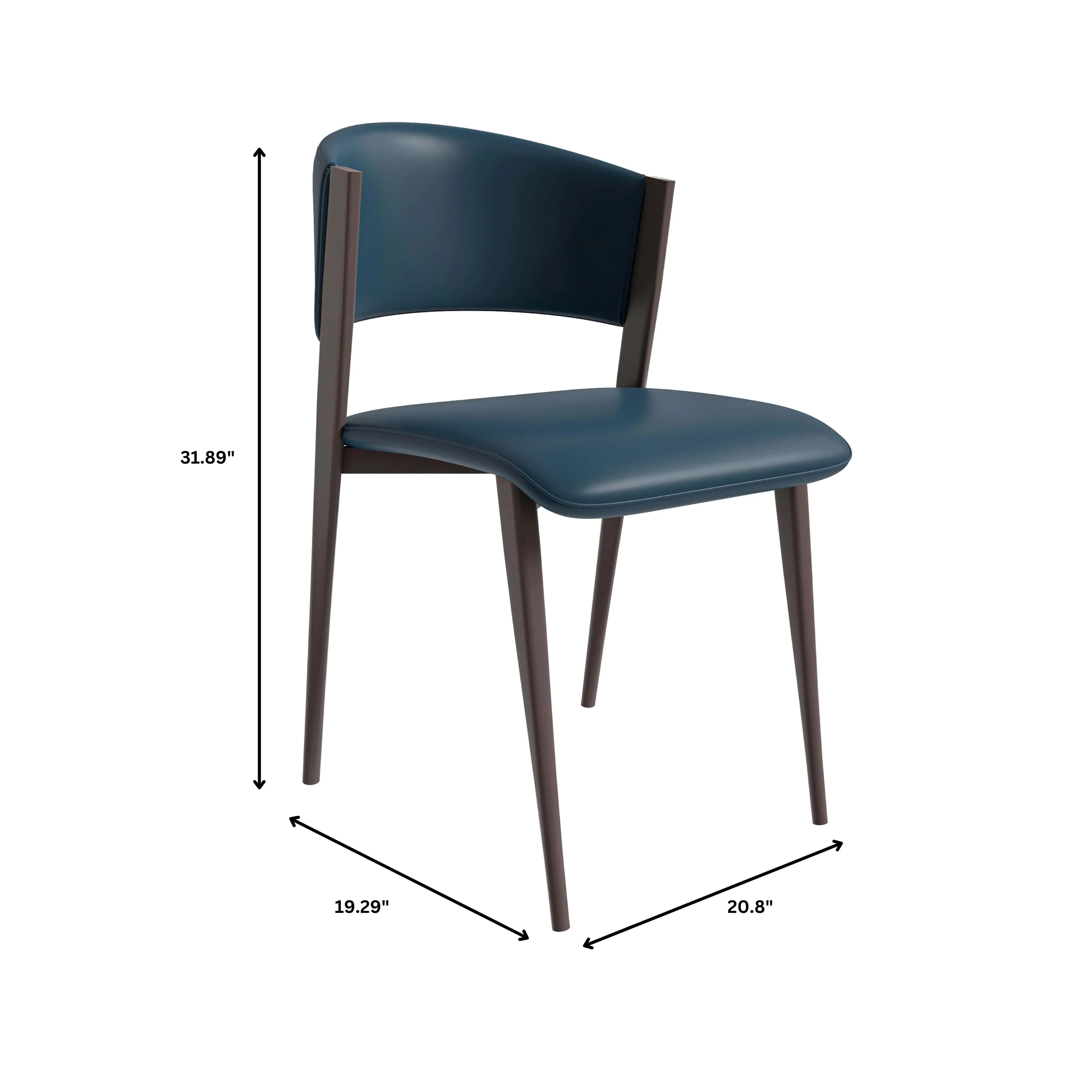 Aspen Collection Modern Dining Chair in Blue