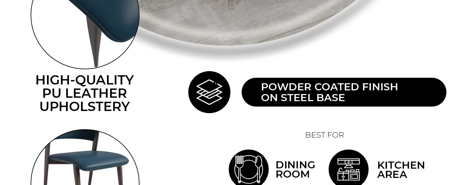 Aspen Collection Modern Dining Chair in Blue