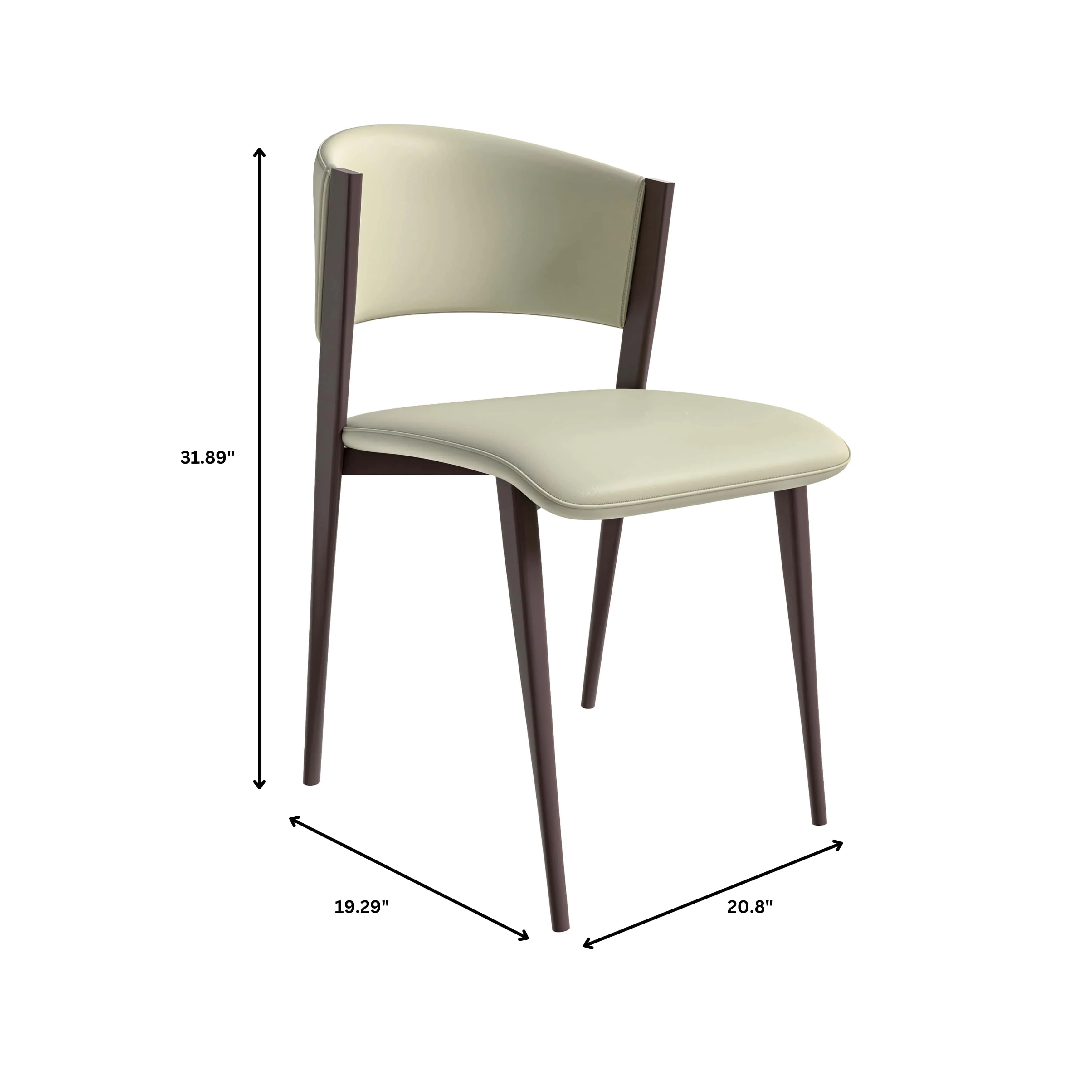 Aspen Collection Modern Dining Chair Set of 4 in White
