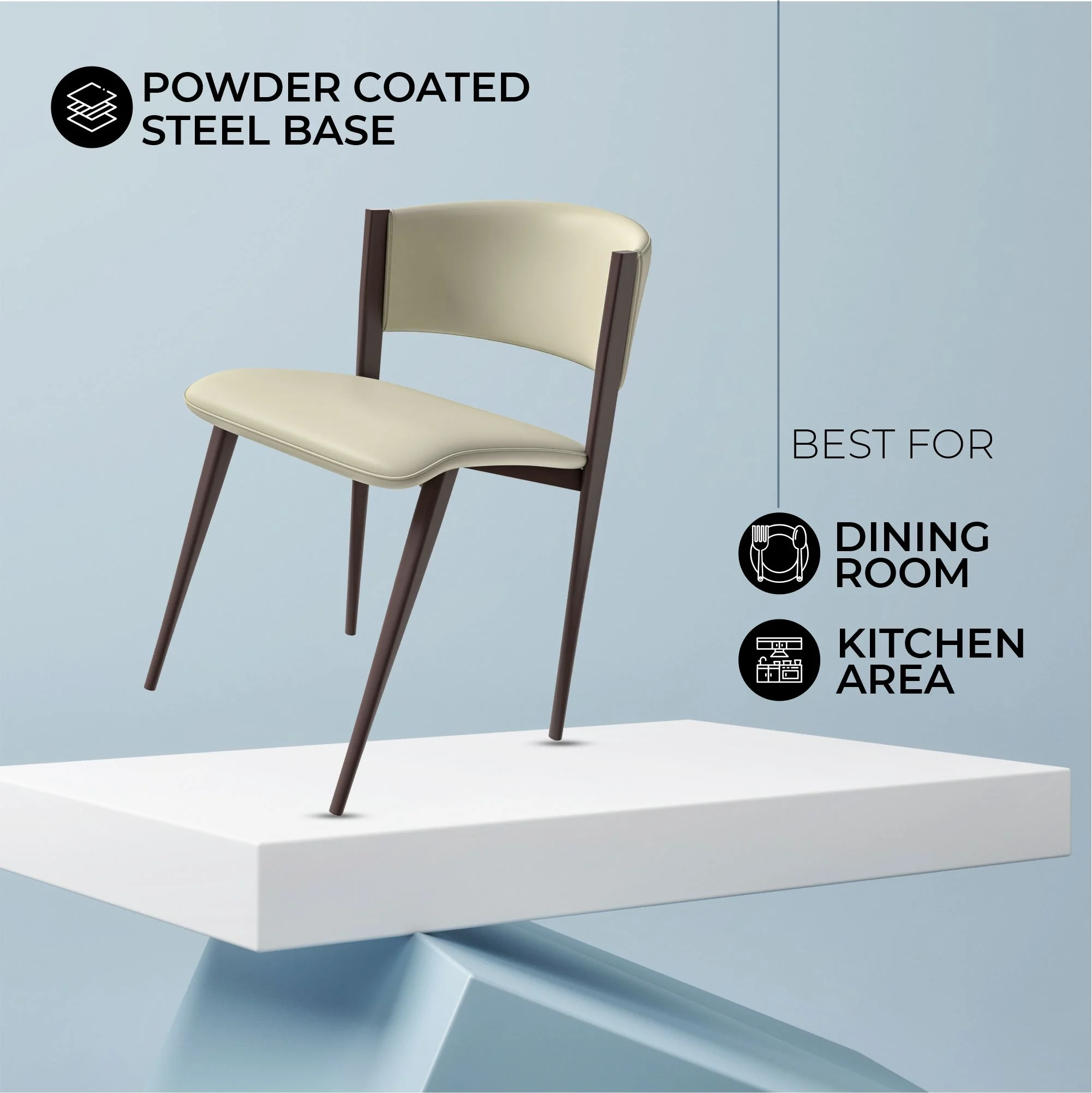 Aspen Collection Modern Dining Chair Set of 4 in White