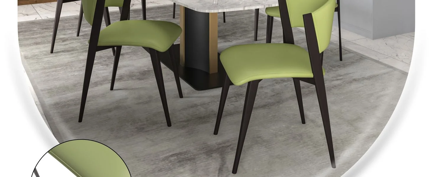 Aspen Collection Modern Dining Chair Set of 4 in Olive Green