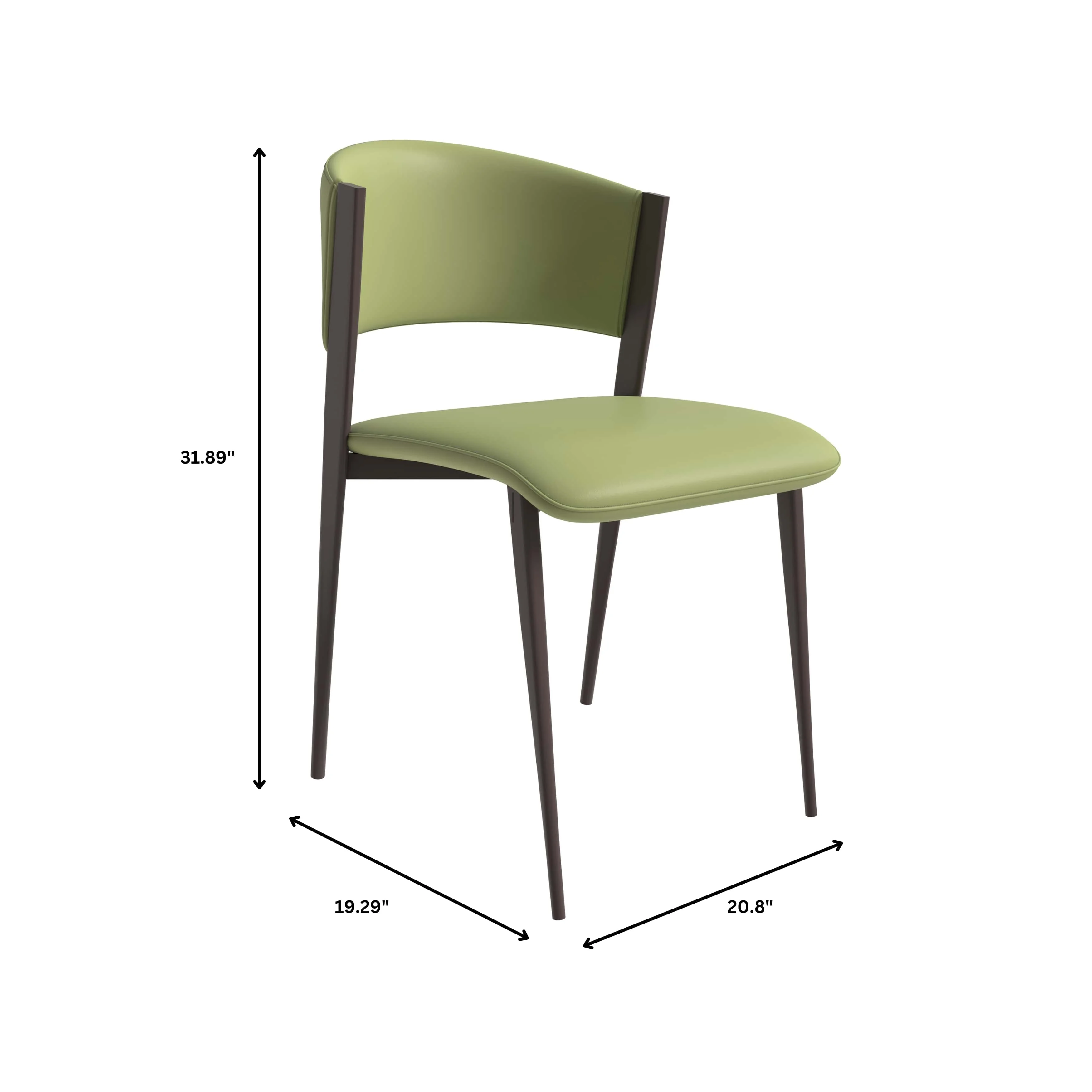 Aspen Collection Modern Dining Chair in Olive Green