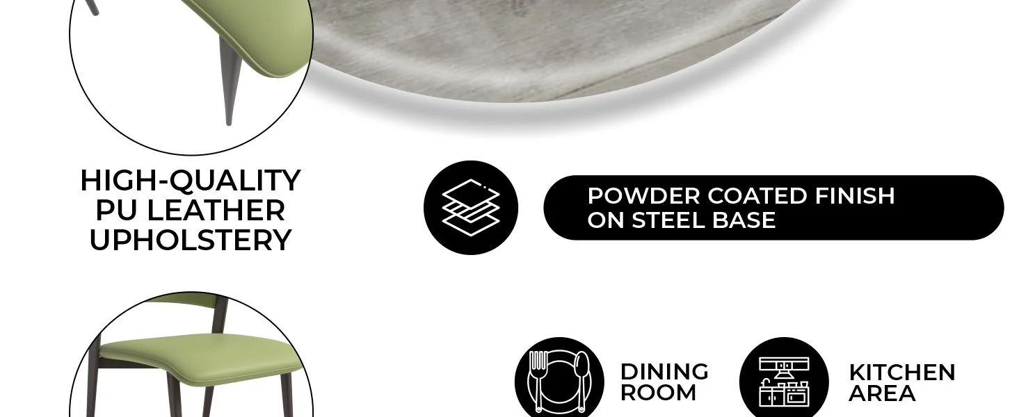 Aspen Collection Modern Dining Chair in Olive Green