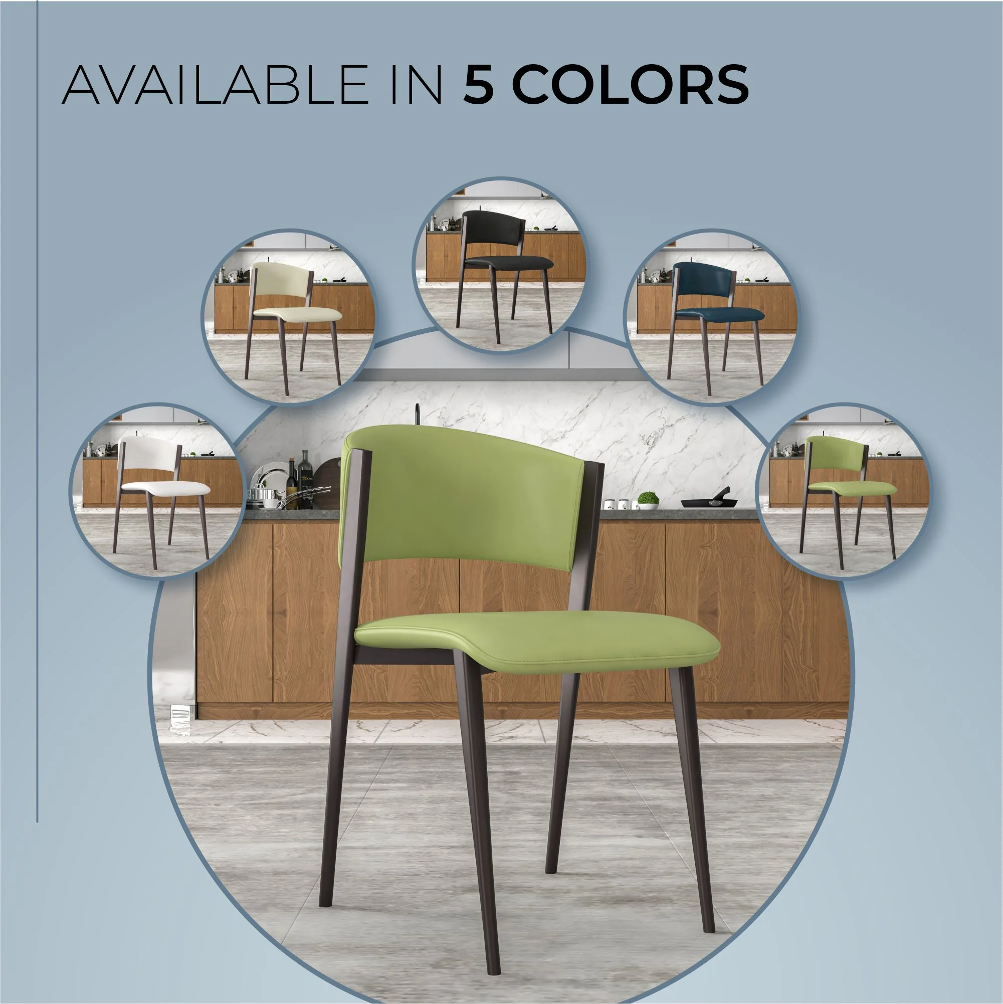 Aspen Collection Modern Dining Chair in Olive Green