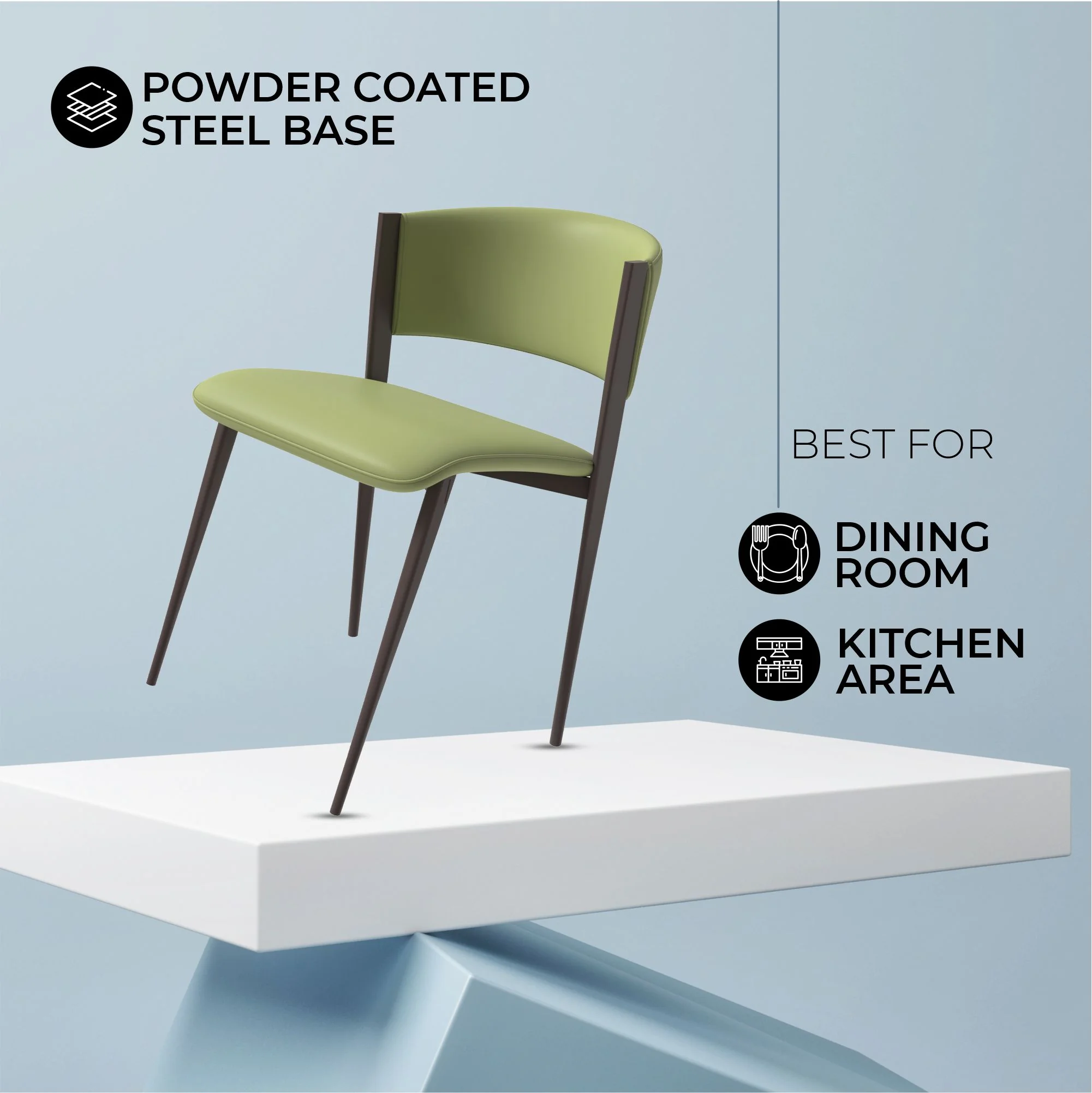 Aspen Collection Modern Dining Chair in Olive Green