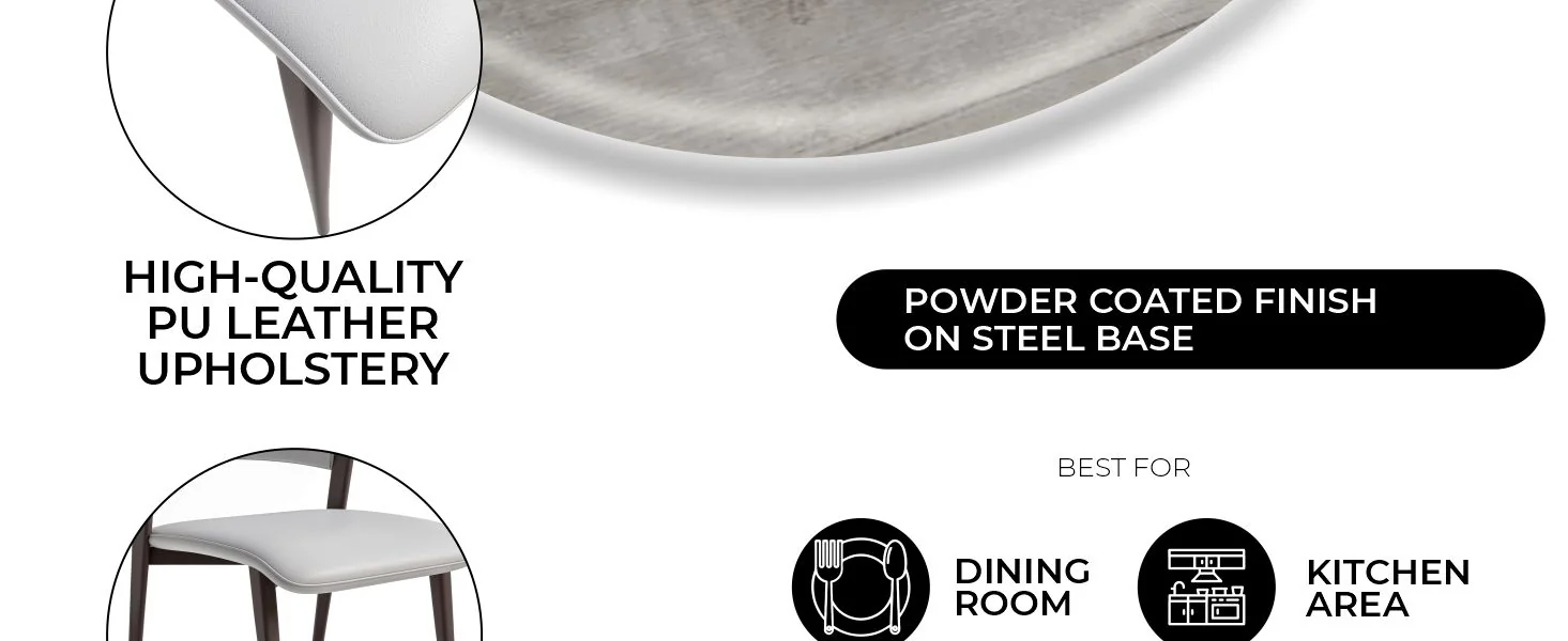 Aspen Collection Modern Dining Chair in White