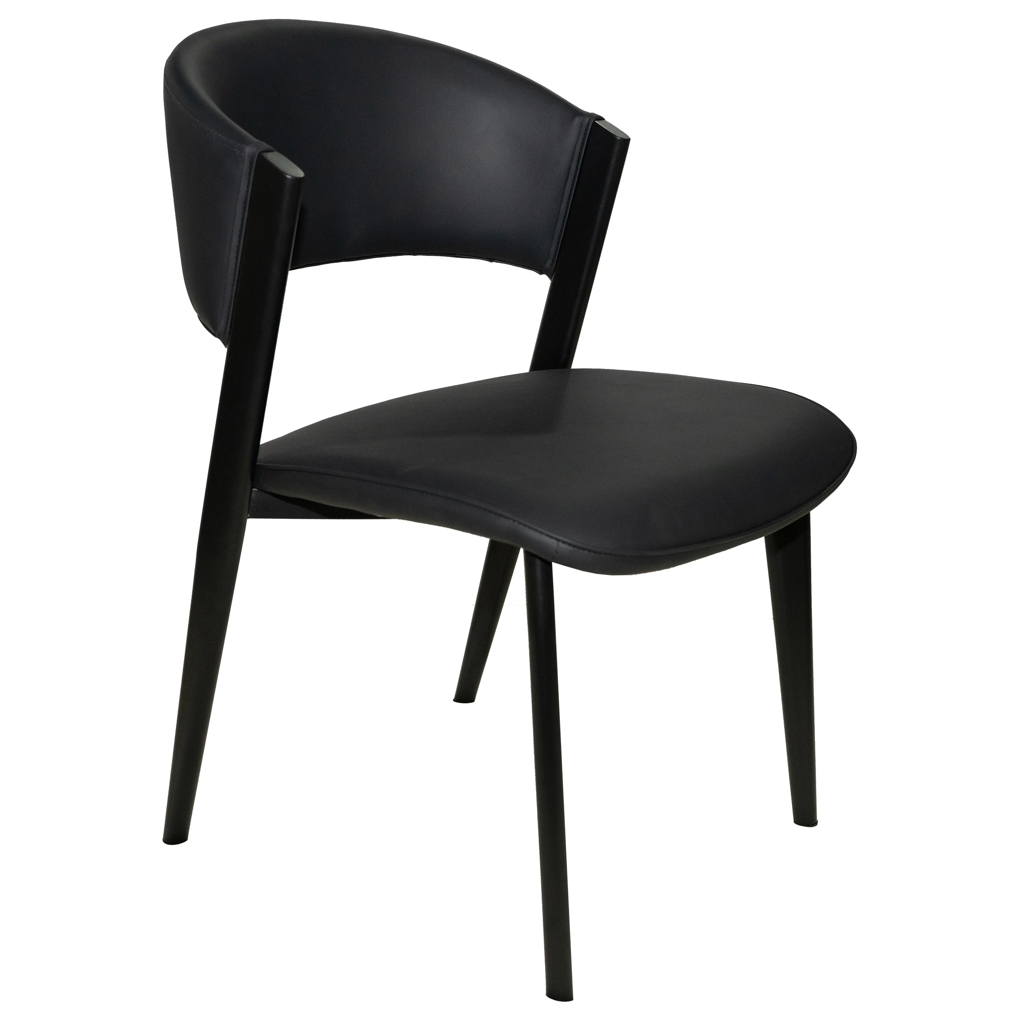 Aspen Collection Modern Dining Chair Black Frame in Black
