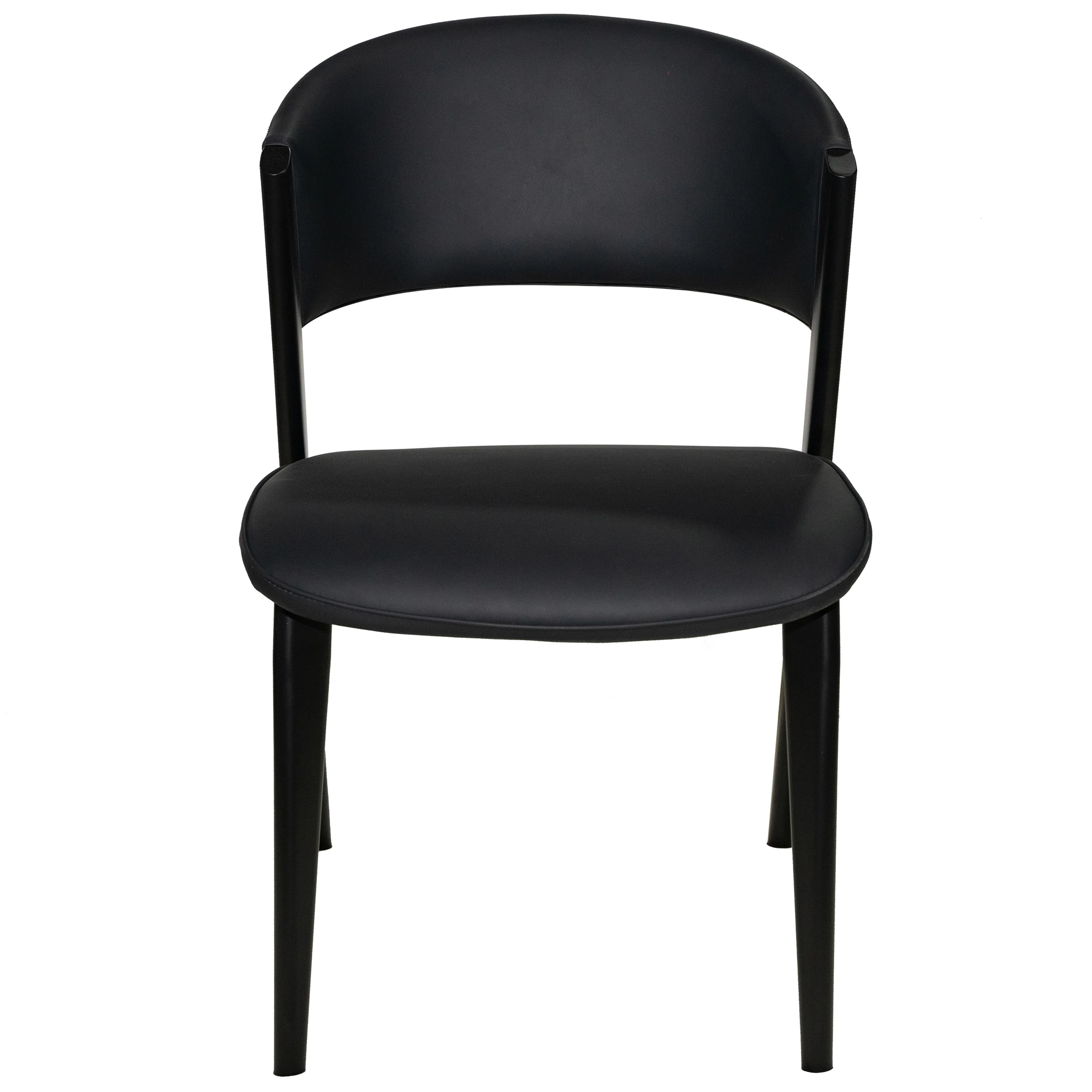 Aspen Collection Modern Dining Chair Black Frame in Black