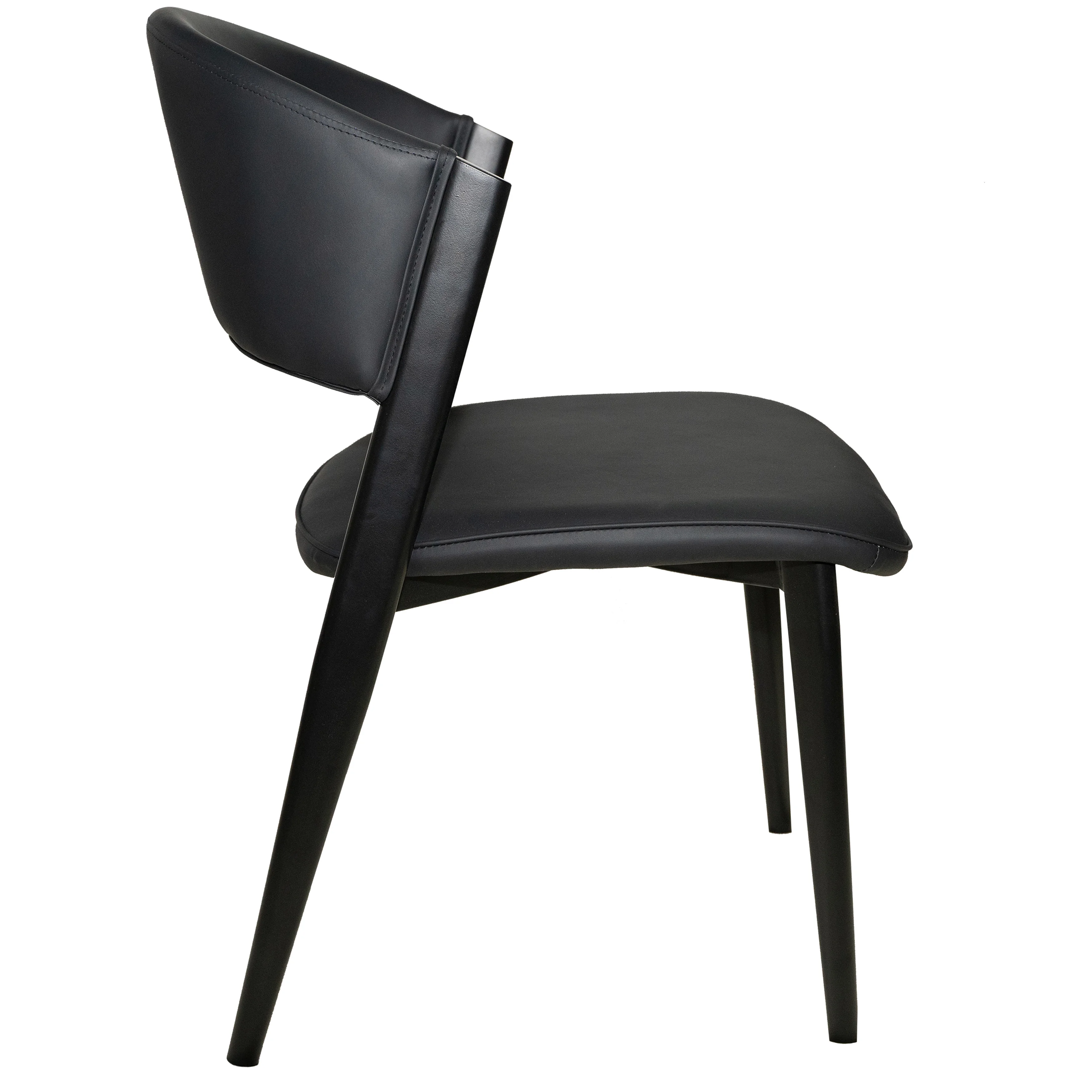 Aspen Collection Modern Dining Chair Black Frame in Black
