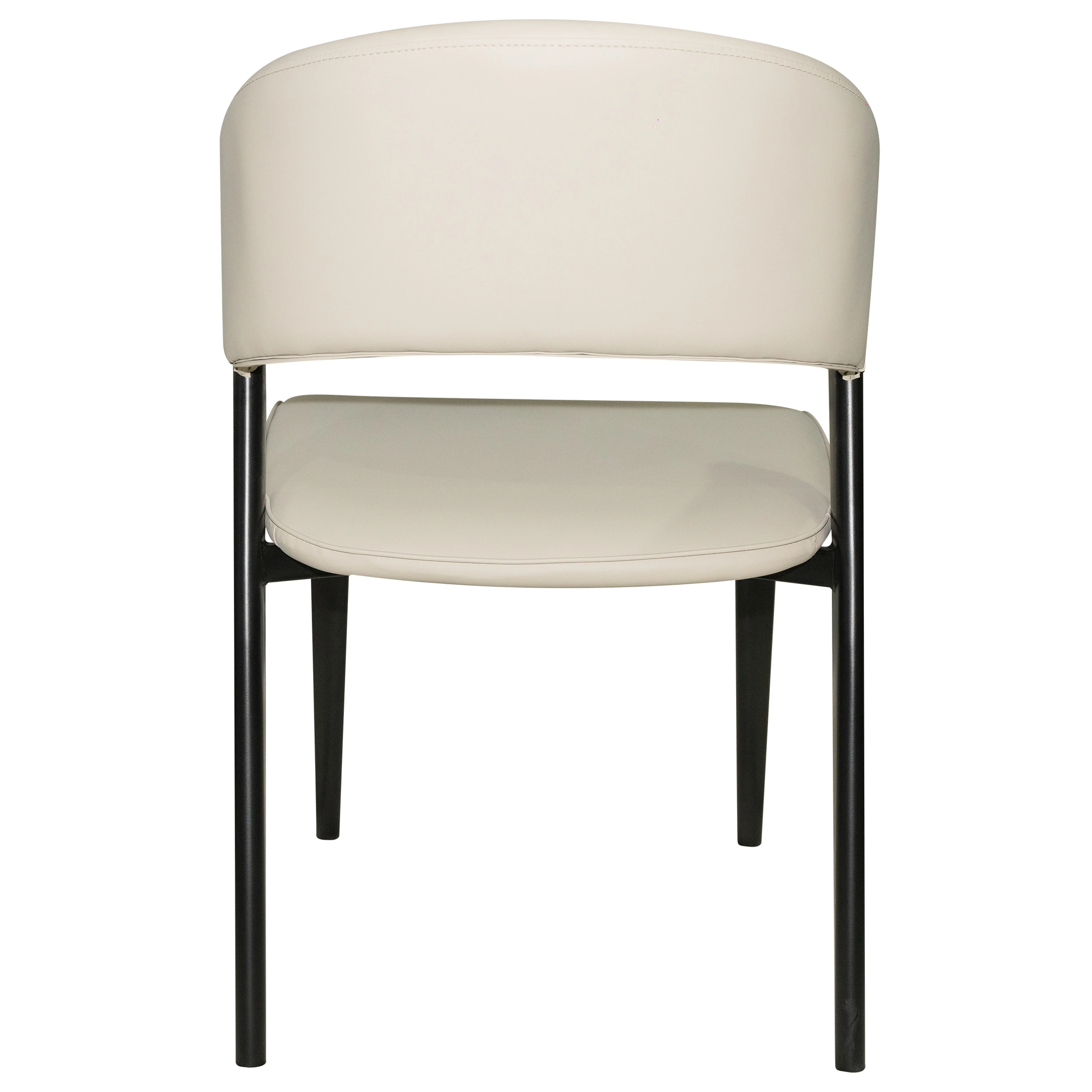 Aspen Collection Modern Dining Chair Black Frame in Light Grey Set of 2