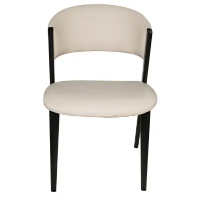 Aspen Collection Modern Dining Chair Black Frame in Light Grey Set of 2