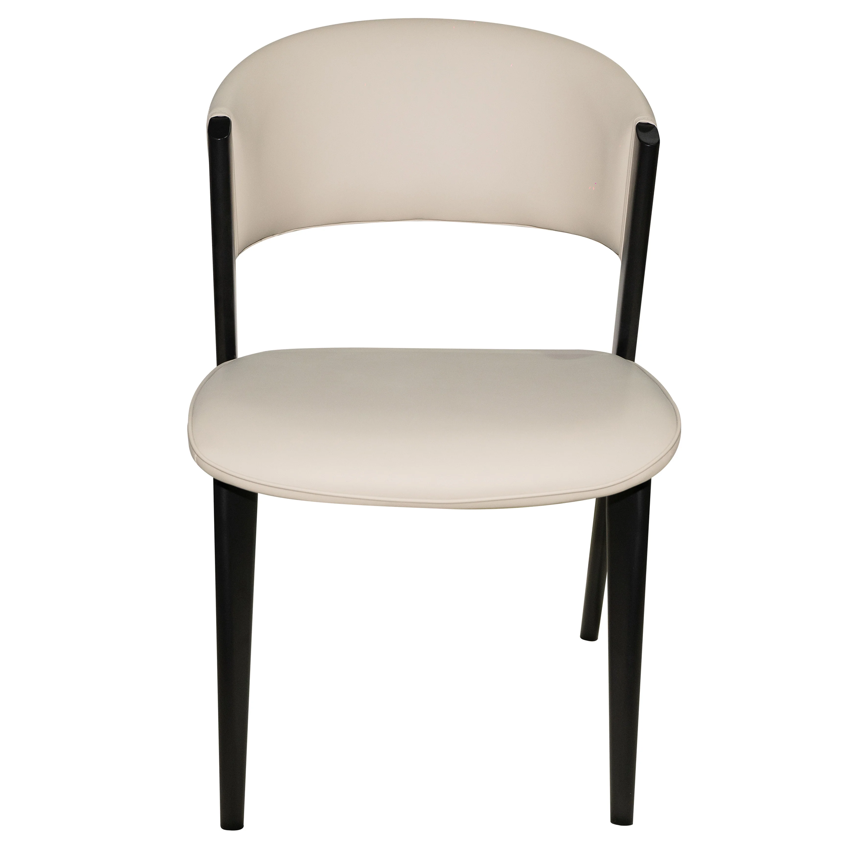 Aspen Collection Modern Dining Chair Black Frame in Light Grey Set of 4