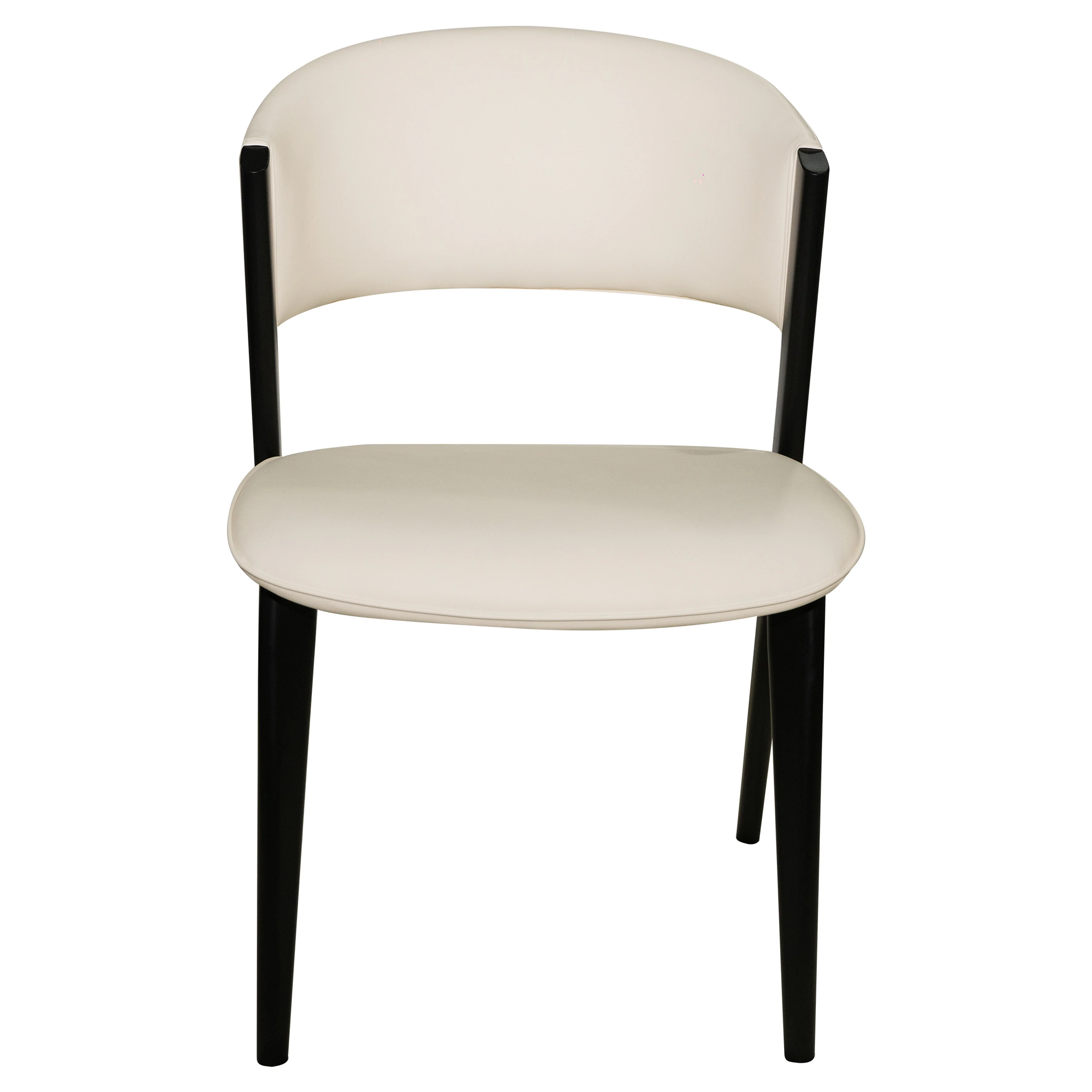 Aspen Collection Modern Dining Chair Black Frame in White Set of 2