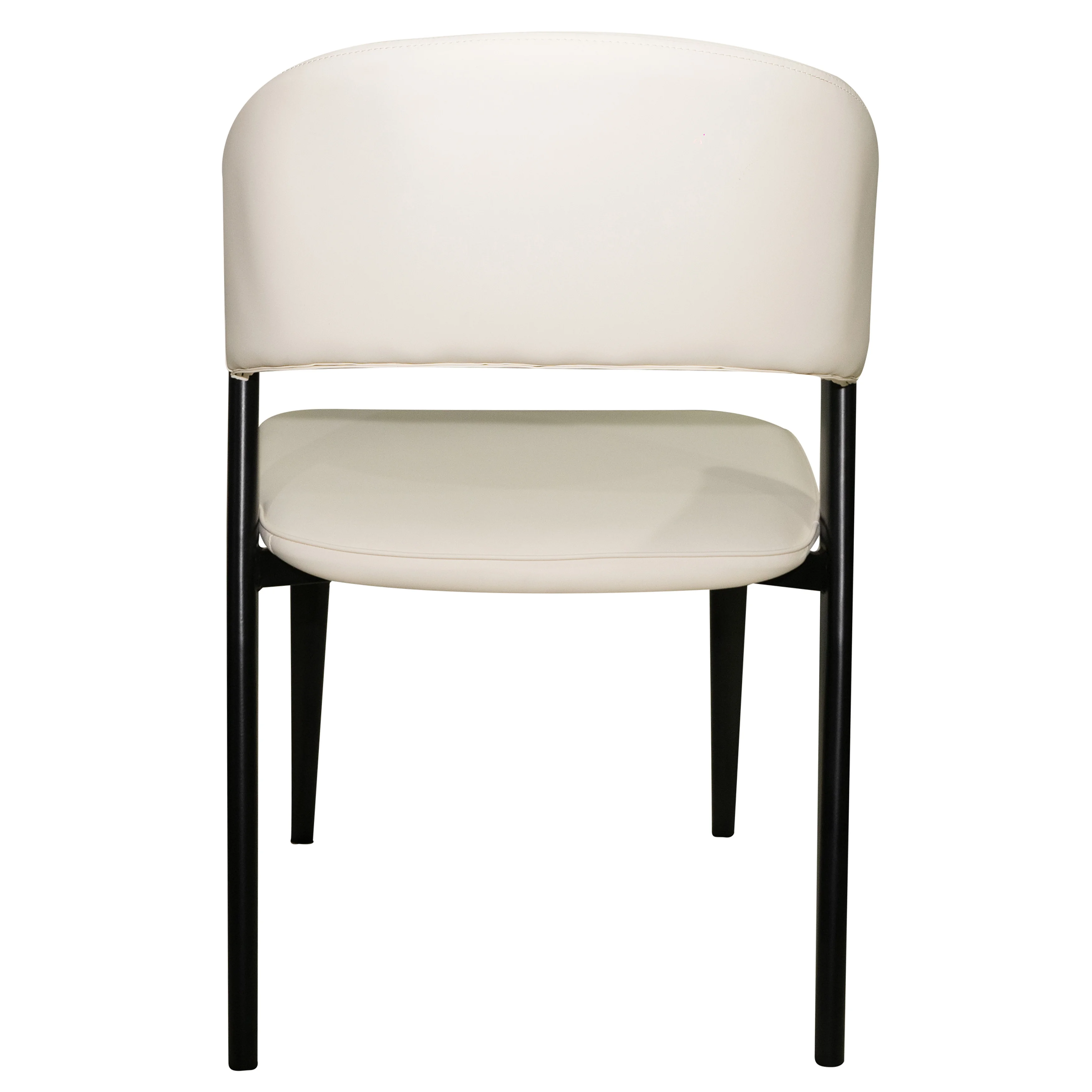 Aspen Collection Modern Dining Chair Black Frame in White Set of 4