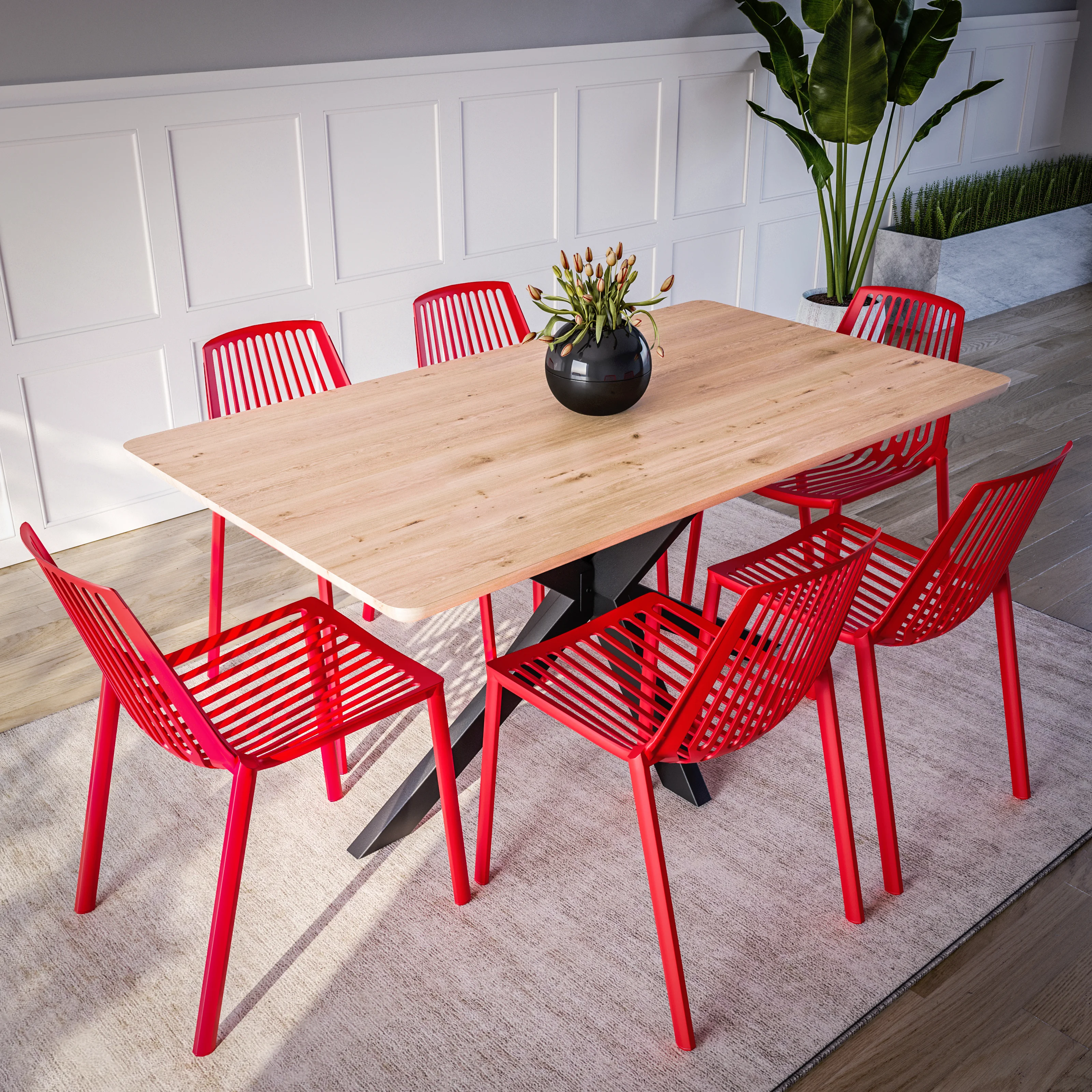Acken Plastic Stackable Dining Chair