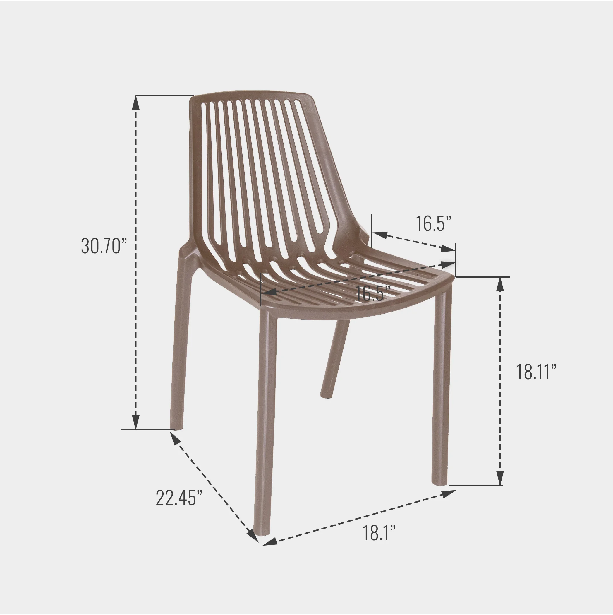 Acken Plastic Stackable Dining Chair