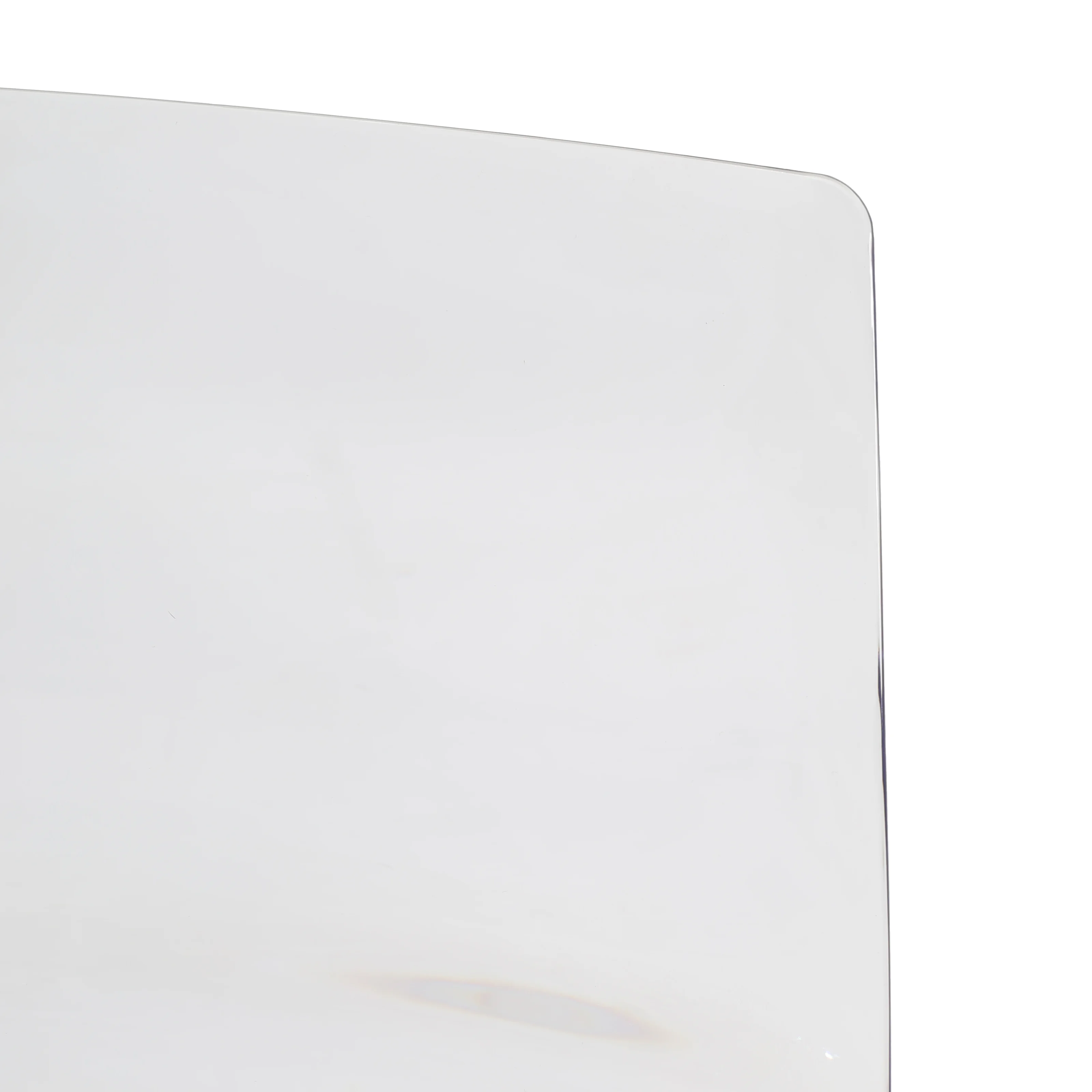 Astor Water Ripple Design Dining Chair in White Base Clear Seat Set of 4