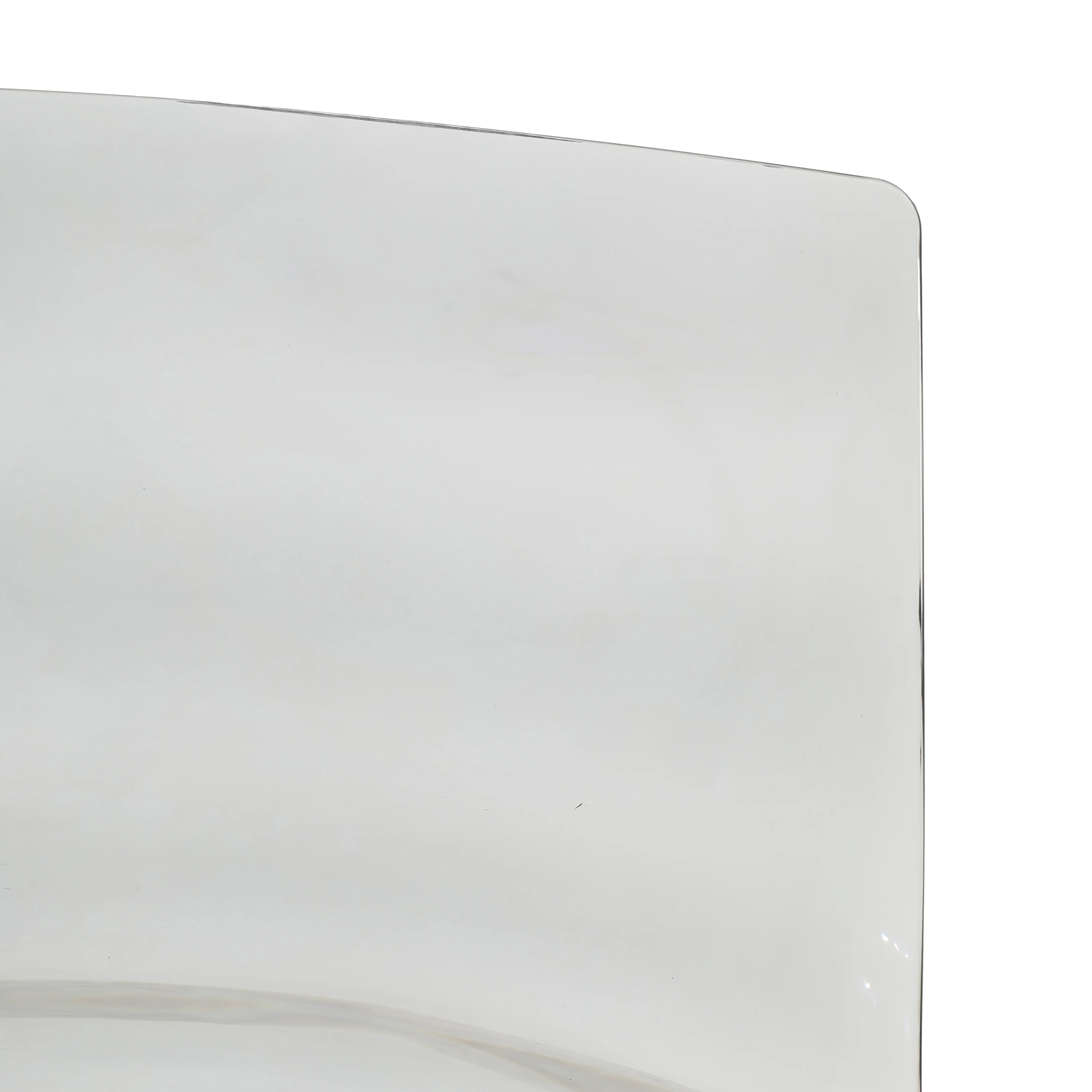 Astor Water Ripple Design Dining Chair in White Base Trans Black Seat Set of 2