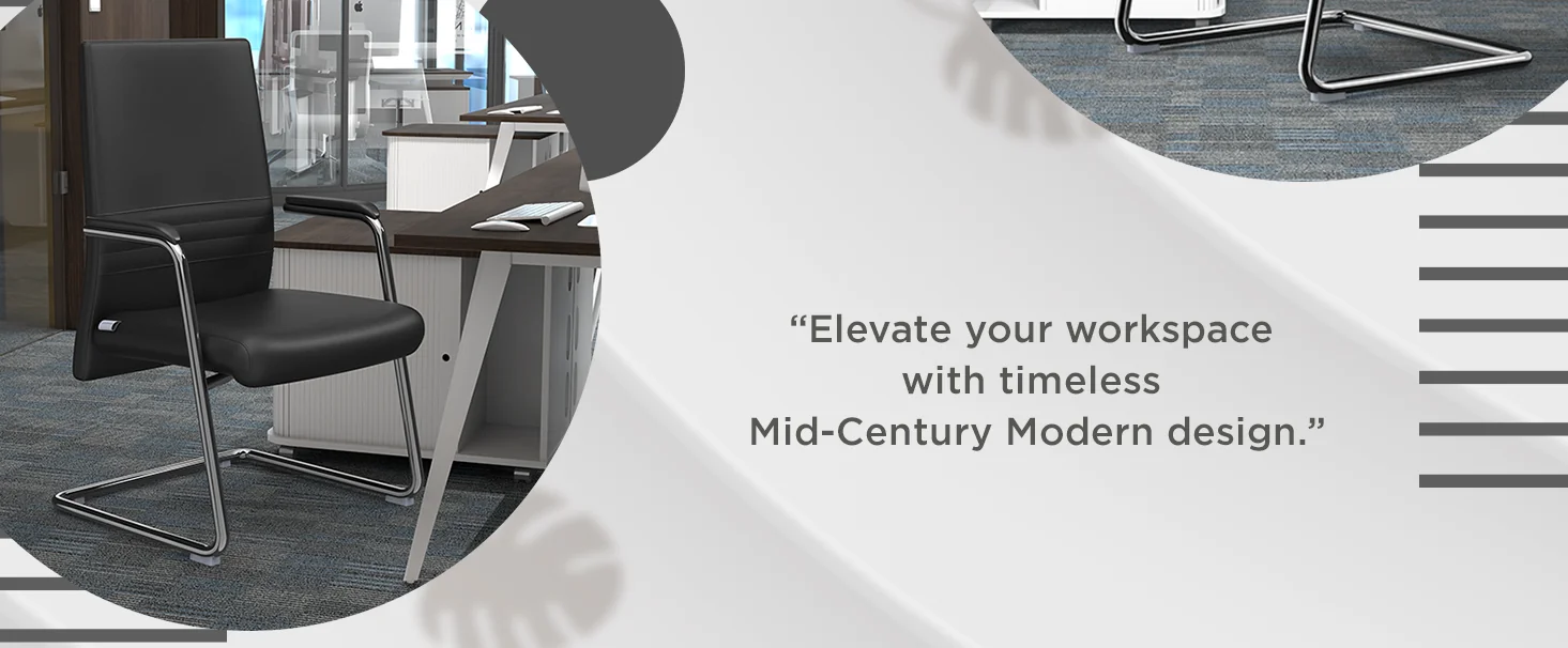 Aleen Series Guest Office Chair In Black Leather