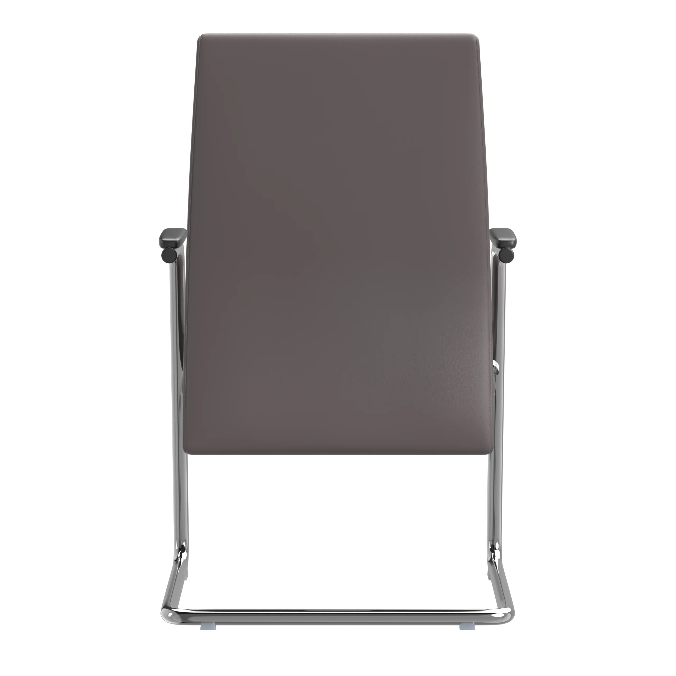 Aleen Series Guest Office Chair In Grey Leather