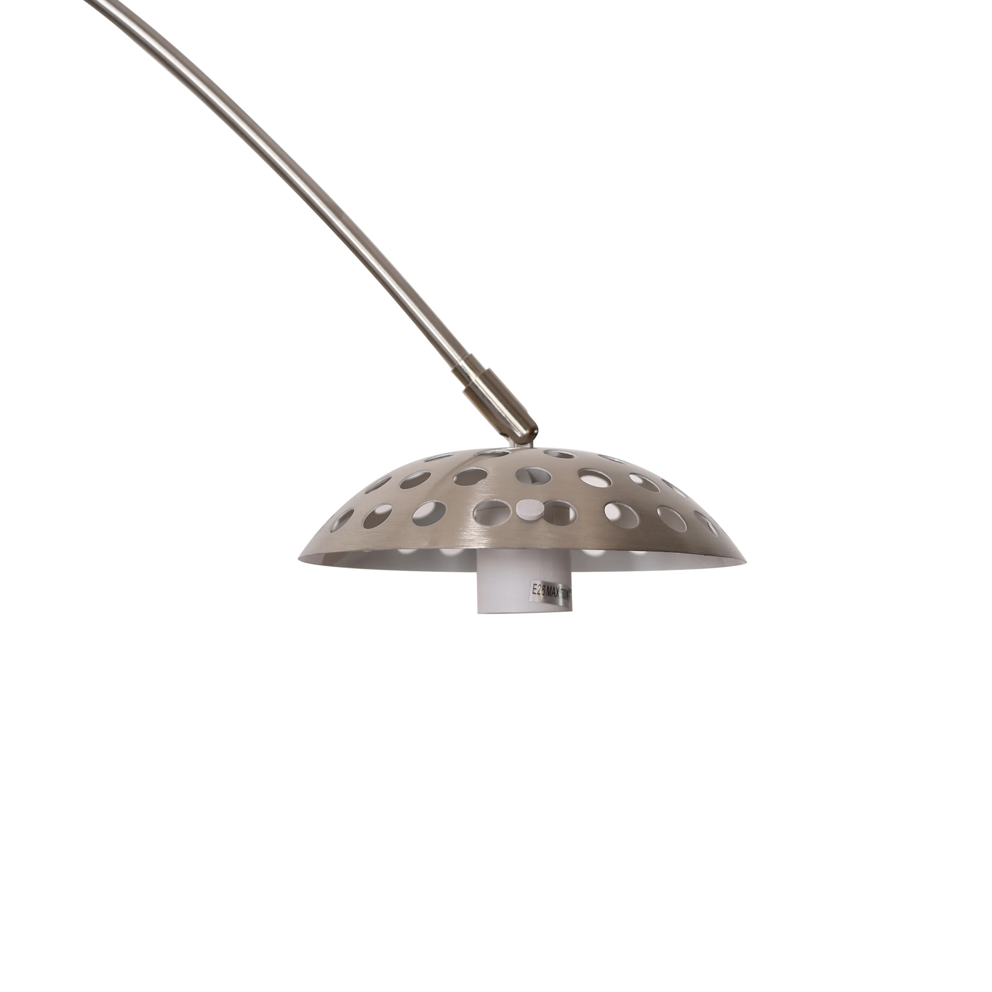 Arco Mid-Century Modern Arched Floor Lamp 75.6" Height with Black Round Marble Base and Metal Dome Lamp Shade for Living Room and Bedroom