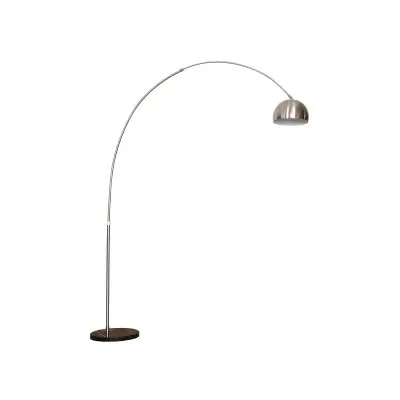Arco Mid-Century Modern Arched Floor Lamp 75.6" Height with Black Round Marble Base and Metal Dome Lamp Shade for Living Room and Bedroom