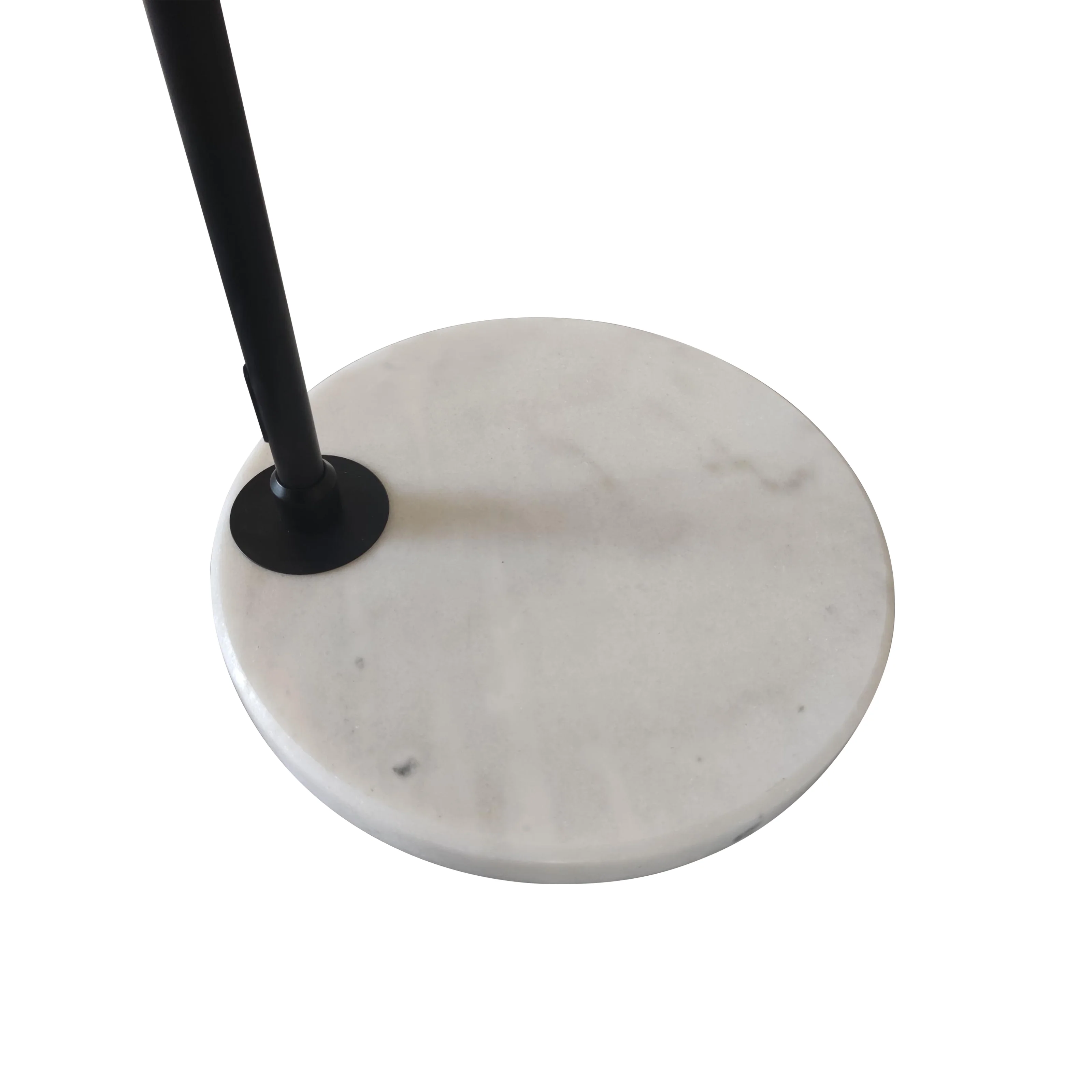 Arco Mid-Century Modern Arched Floor Lamp 75.6" Height with White Round Marble Base and Metal Dome Lamp Shade for Living Room and Bedroom