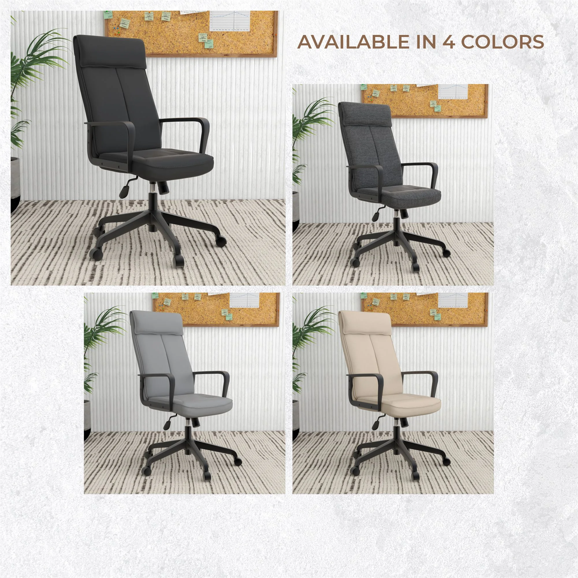 Aiaria Collection Modern Office Chair In Black