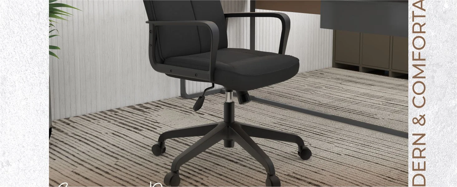 Aiaria Collection Modern Office Chair In Black