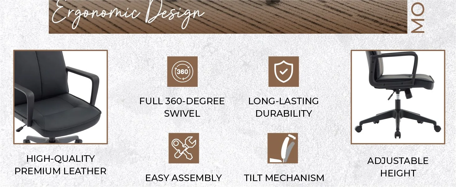 Aiaria Collection Modern Office Chair In Black