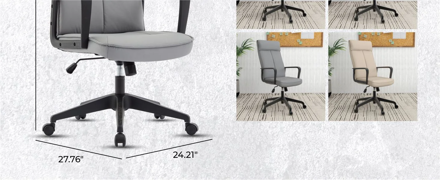 Aiaria Collection Modern Office Chair In Grey